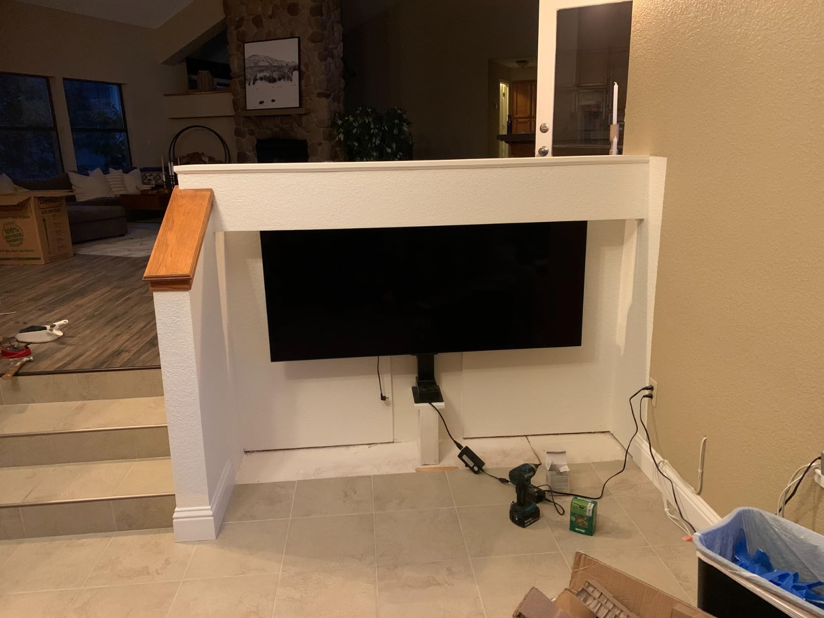 VIVO Black Motorized TV Stand for 32 to 65 inch Screens, MOUNT-E-UP65A customer photo 2