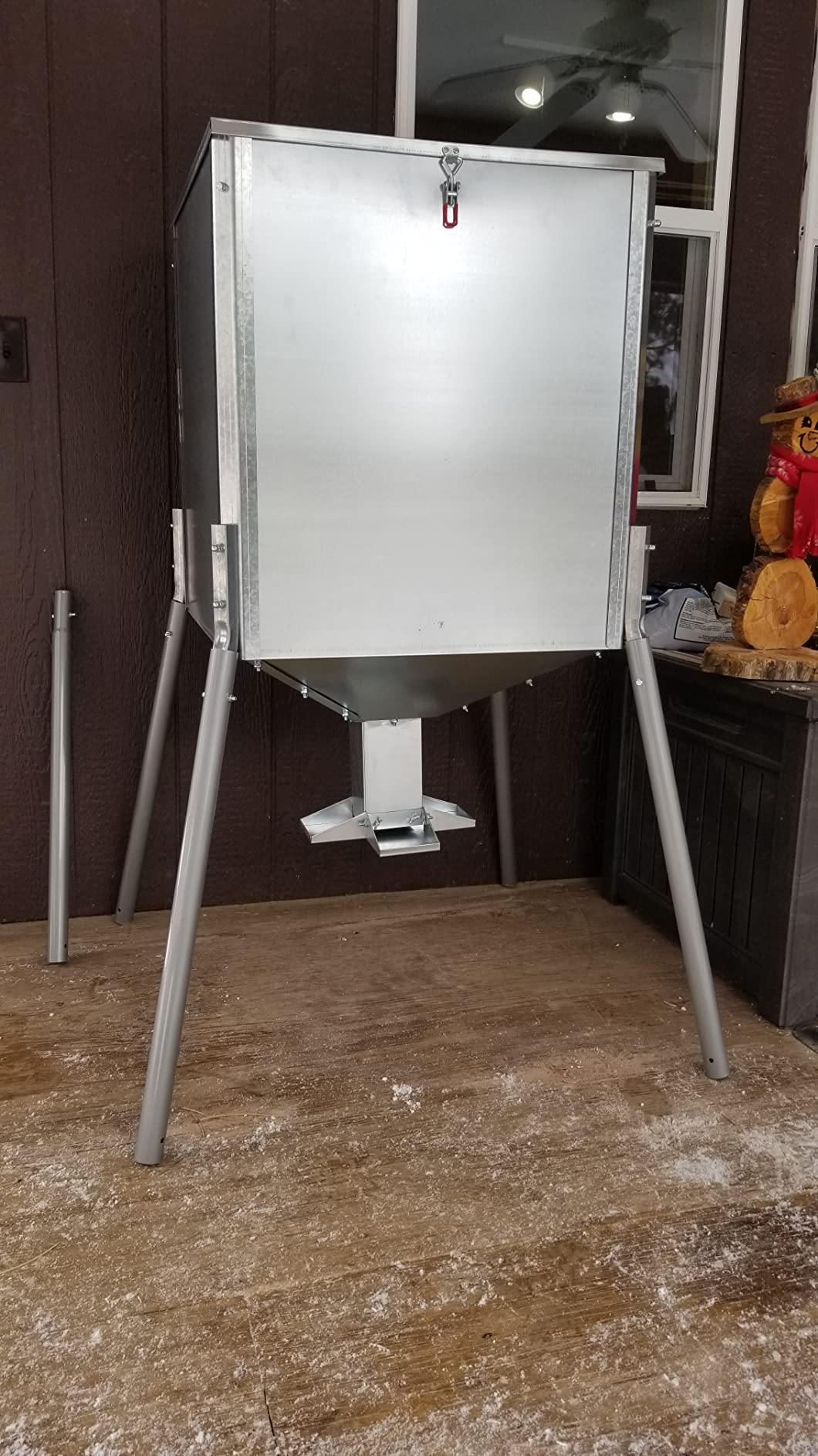 HECASA Steel 450LB Capacity Big Game Gravity Metal Deer Feeder Galvanized Hunting w/o Foot Kit Tripod Feeder customer photo 1