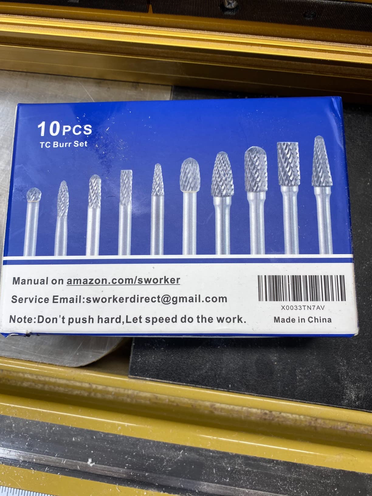 Sworker 10Pcs Carbide Burr Set 1/4 Shank w/Clear Box Max Head Dia 10mm Die Grinder Bits Rotary Tools Attachment Kit Rasp Accessories Metal Wood Stone Steel Grinding Deburring Cutting Porting Carving customer photo 2