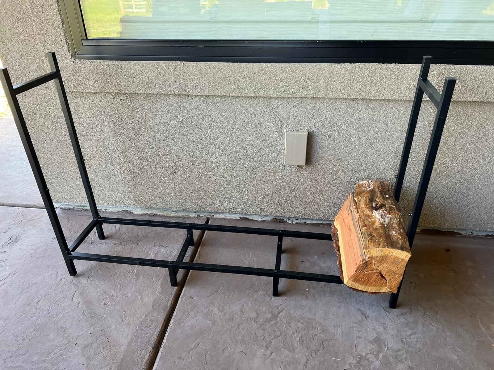 4FT Firewood Rack Holder for Fireplace, Adjustable Log Stand for Storage customer photo 2