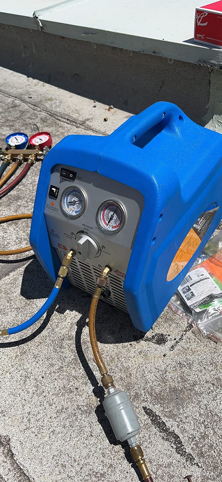 1 HP Dual Cylinder Oil-Less Refrigerant Recovery Machine customer photo 1