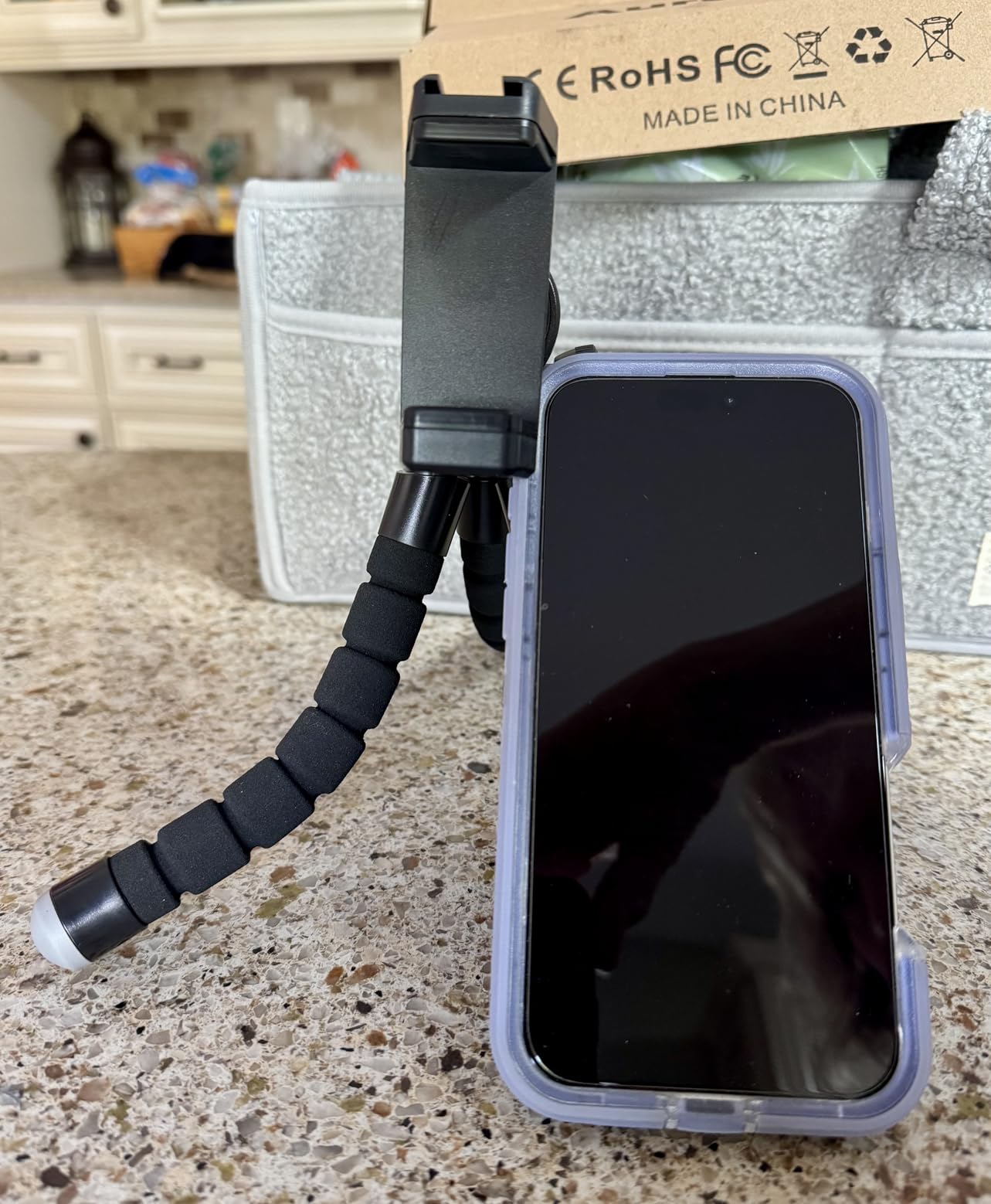 Aureday Phone Tripod, Flexible Tripod for iPhone and Android Cell Phone, Come with Wireless Remote and Clip for Video Recording/Vlogging/Selfie customer photo 1