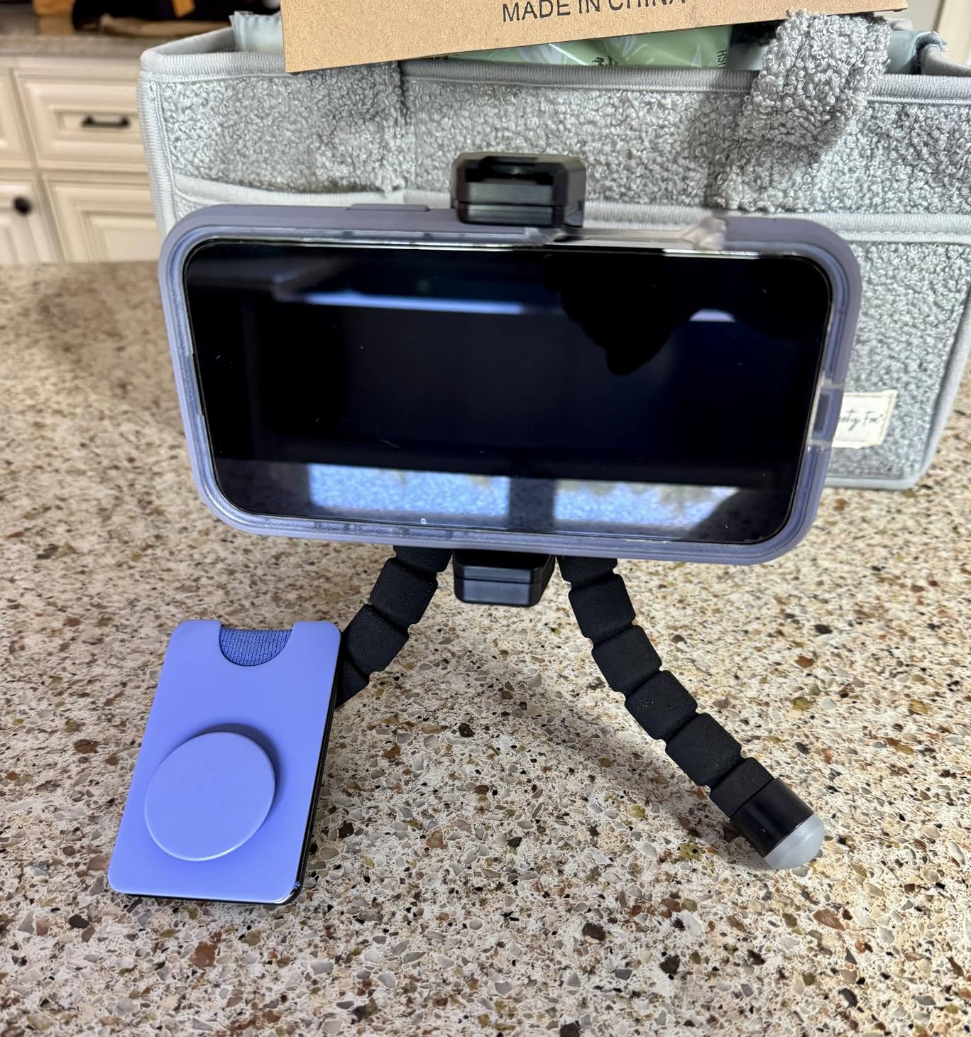 Aureday Phone Tripod, Flexible Tripod for iPhone and Android Cell Phone, Come with Wireless Remote and Clip for Video Recording/Vlogging/Selfie customer photo 2