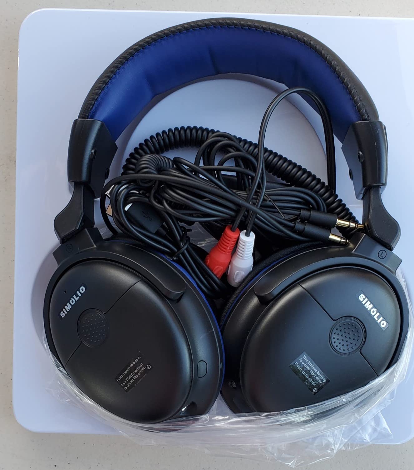 SIMOLIO Sound Amplified Wired Headphones with Extra Long Cord for TV with Clear Dialogue customer photo 2