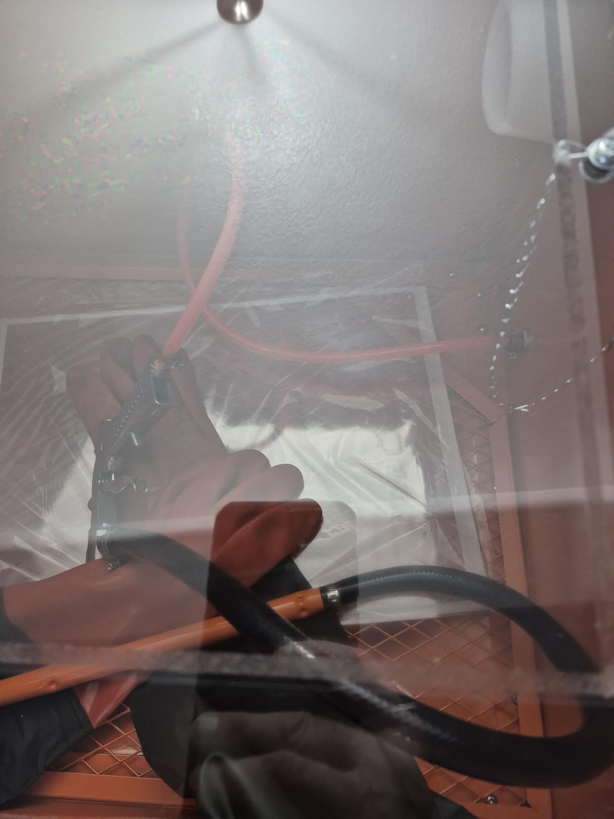 25 Gallon Bench Top Air Sandblasting Cabinet,Red customer photo 1