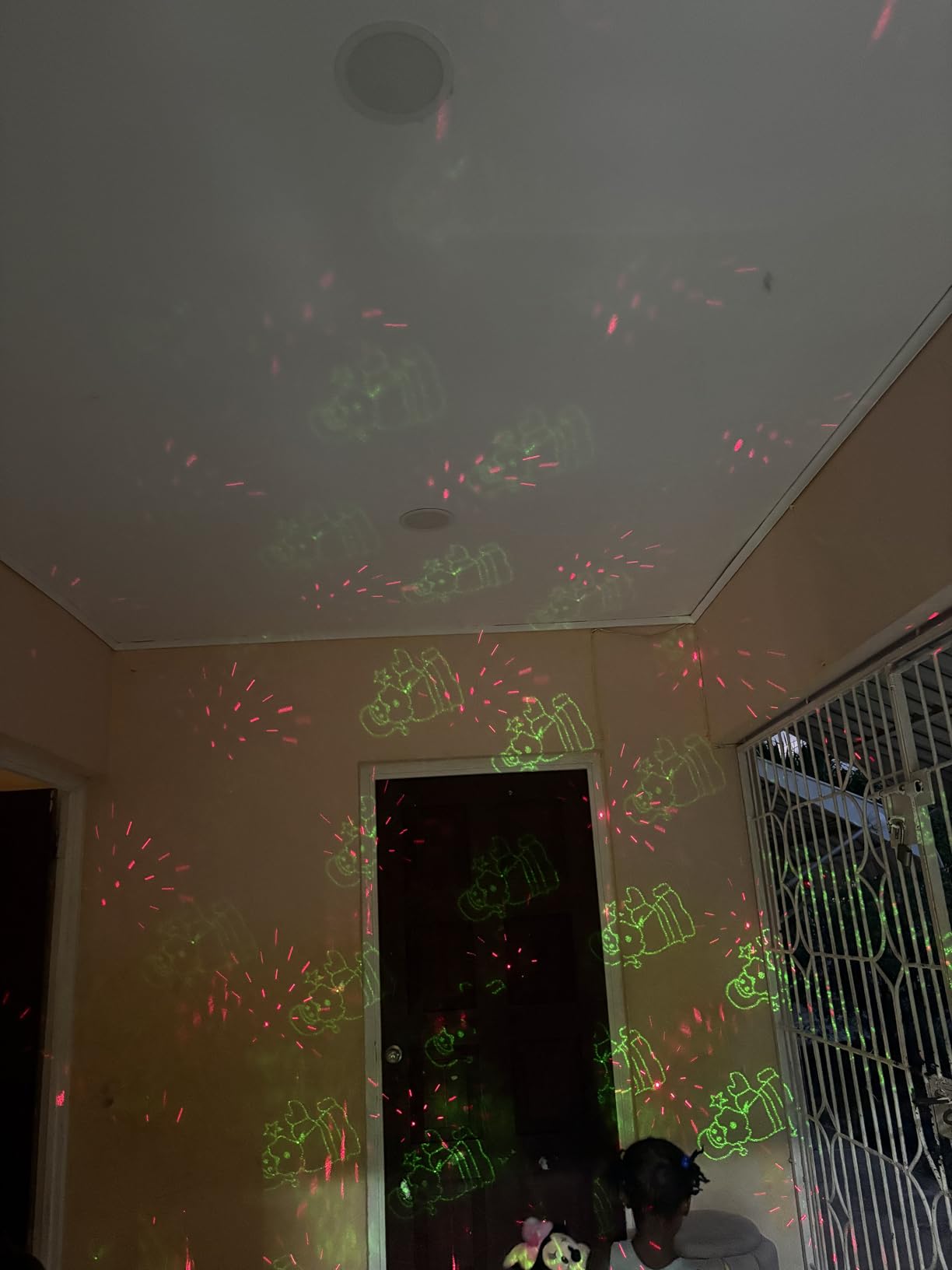 Christmas Laser Projector Lights Outdoor, Garden Laser Landscape Light with 5 Christmas Patterns & Red/Green Stars, IP65 Waterproof and Cold-Resistant, Aluminum Alloy Body customer photo 1