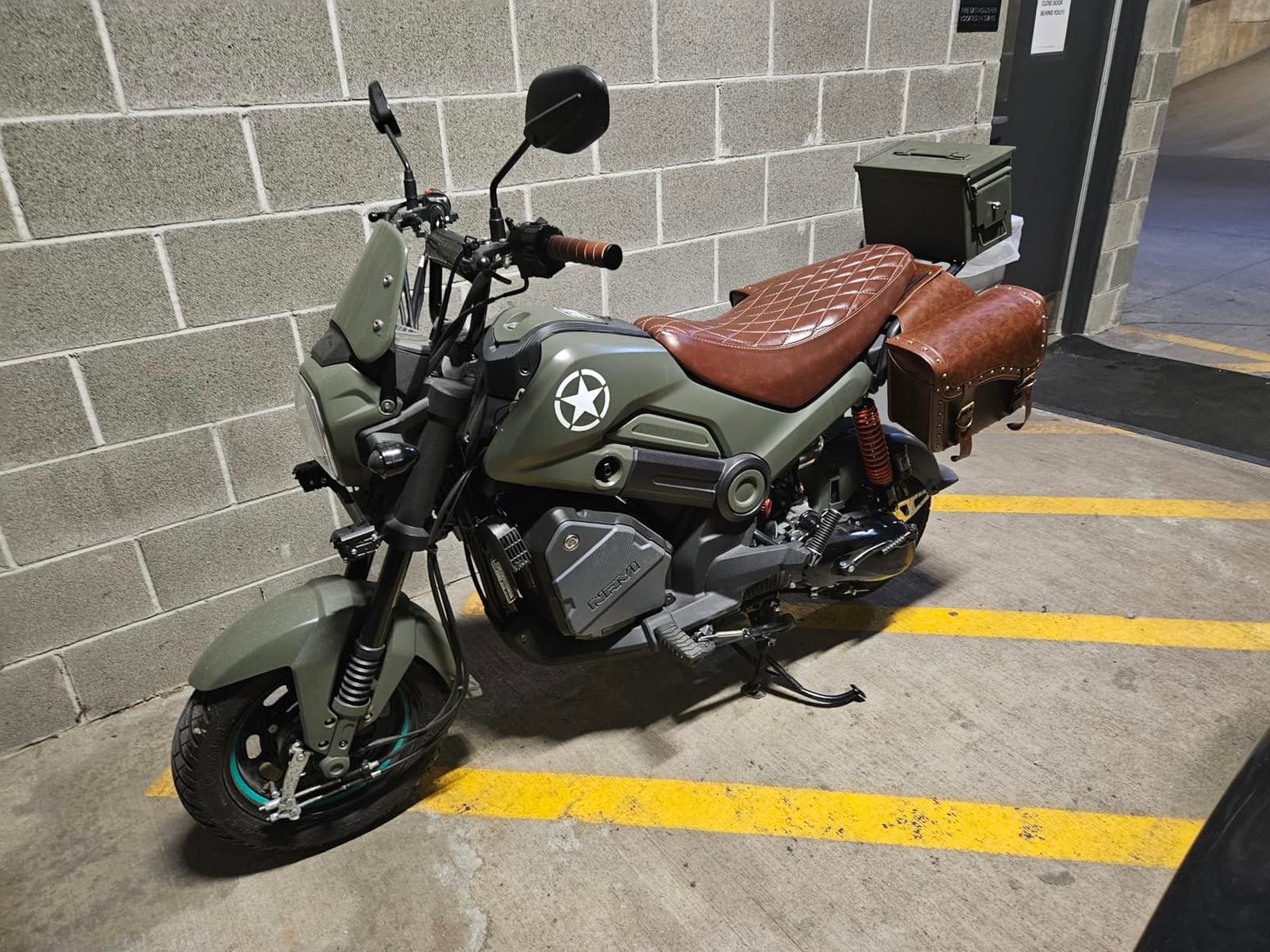 NICECNC Motorcycle Saddle Bags, PU Leather Motorcycle Saddlebags with Cup Holder, Reinforced Straps & Saddle Piece, Throw Over Side Accessories Bags, Brown customer photo 1
