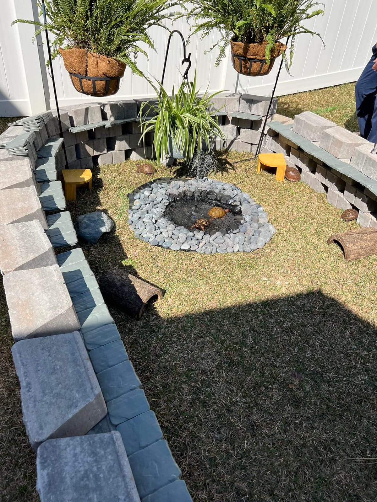 ToLanbbt Pond Liner 4 x 7 Ft HDPE Pond Liners, 20 Mil UV Resistant Preformed Pond Liner Easy Cutting, Pond Liner for Natural Looking Ponds, Waterfall, Koi Pondsand Water Garden (Black) customer photo 1