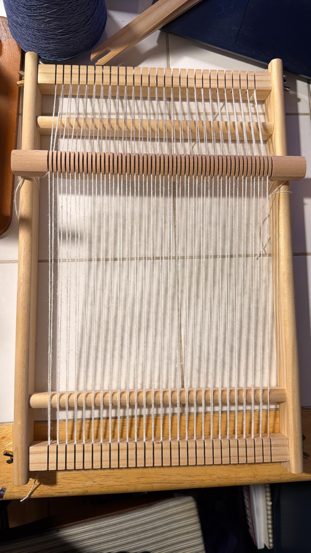 Weaving Loom Kit,Wooden Multi-Craft Weaving Loom Tapestry Loom Large Frame 9.85x 15.5inch,DIY Hand-Knitting Weaving Machine with Loom Stick Bar for Kids, Adult and Beginners Handcraft Loom customer photo 1