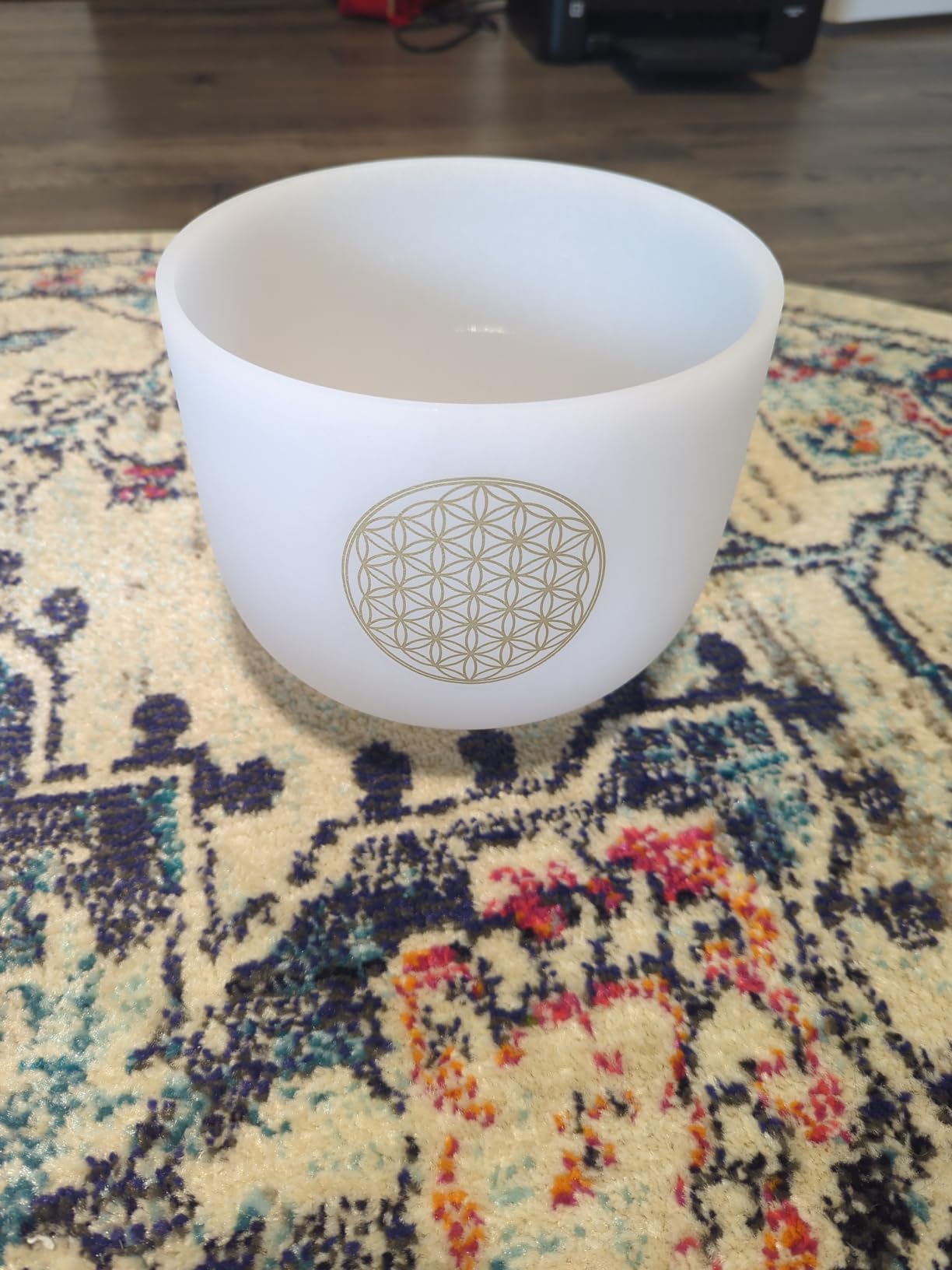 CVNC 528HZ C Note 8 Inch Flower Of Life Crystal Singing Bowl customer photo 2