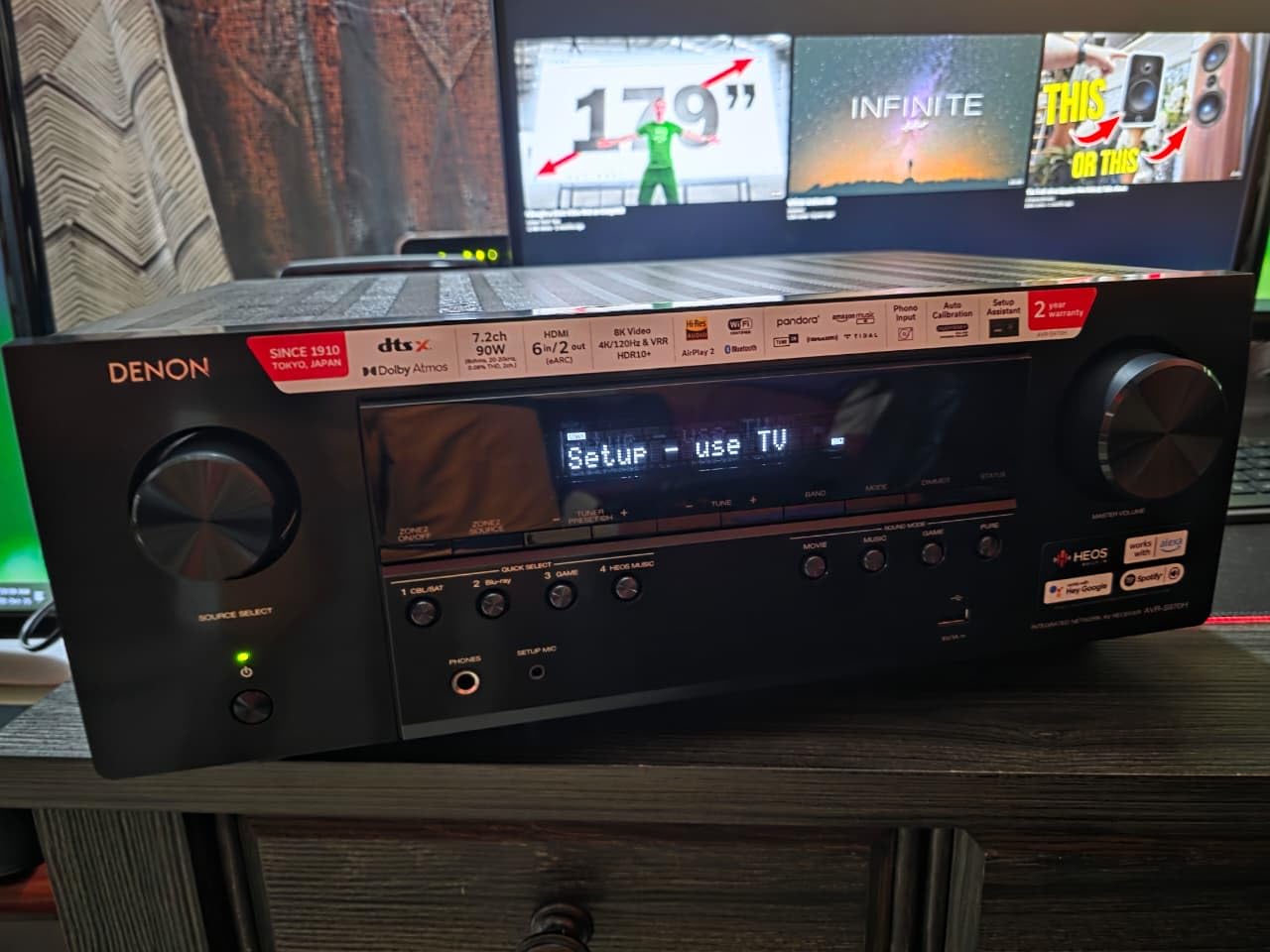 Denon AVR-S970H 7.2 Channel 8K UHD AV Receiver customer photo 2