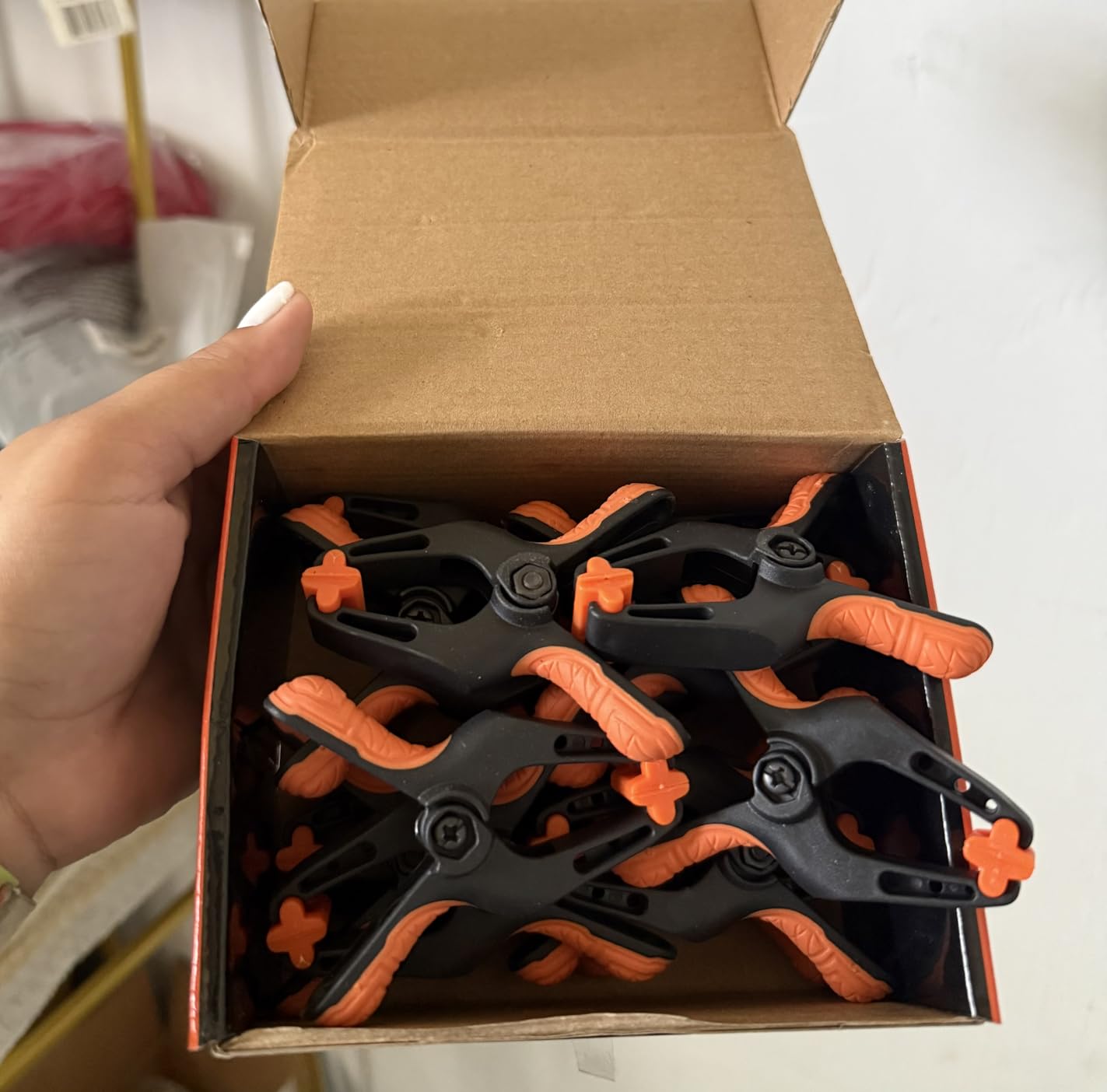 HORUSDY 8-Pack Spring Clamps Heavy Duty, 5-inch Large Plastic Clamps for Crafts with 2-3/8Inch Jaw Opening for DIY, Gluing, Clamping and Securing customer photo 2