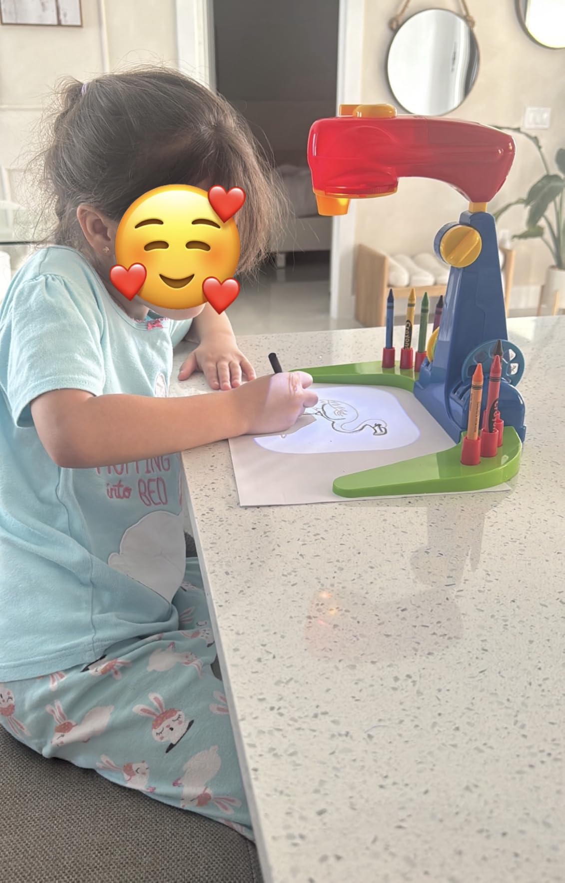 Thin Air Brands Drawing Projector for Kids 3 & Up, Preschool Tracing Projector Kit Includes 32 Animal Drawings on 4 Sturdy Discs, 8 Crayons & 1 Pad of Drawing Paper for Fun Play-Based Learning customer photo 2