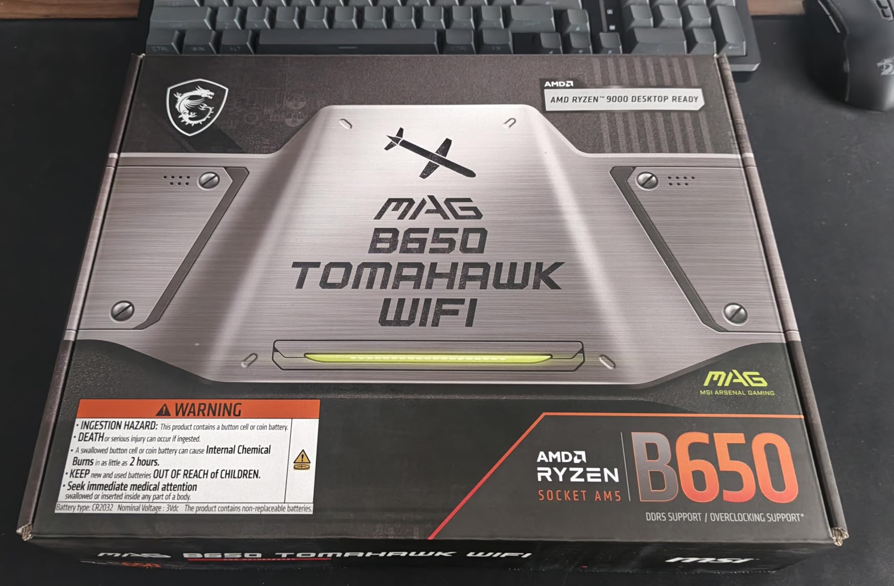 MSI MAG B650 Tomahawk WiFi Gaming Motherboard (AMD Ryzen 9000/8000/7000 Series Processors, AM5, DDR5, PCIe 4.0, M.2, SATA 6Gb/s, USB 3.2 Gen 2, HDMI/DP, Wi-Fi 6E, Bluetooth 5.3, 2.5Gbps LAN, ATX) customer photo 2