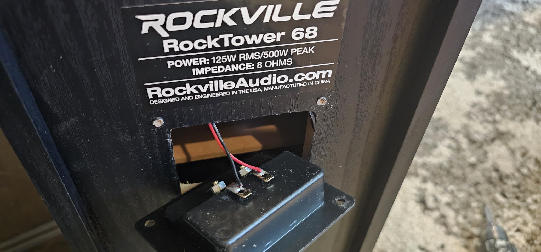 Rockville RockTower 68B Black Home Audio Tower Speakers Passive, 2-Pack customer photo 1