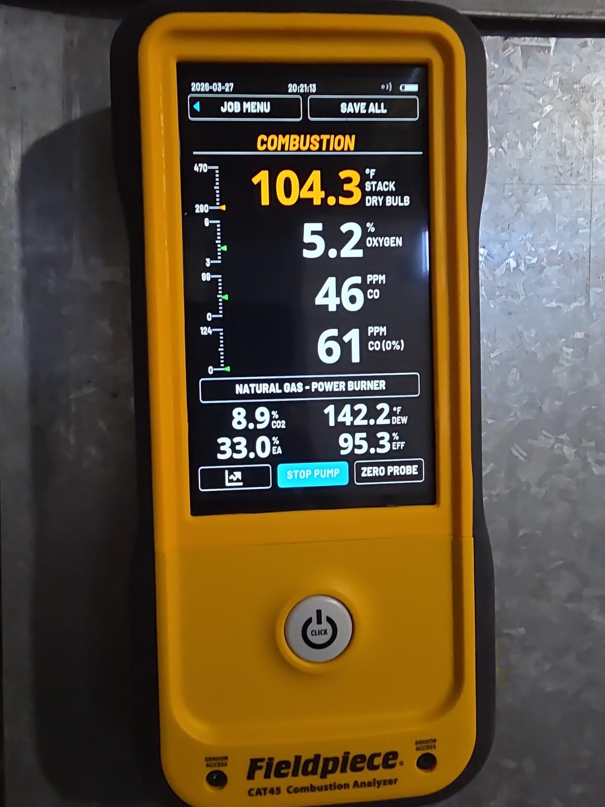 Fieldpiece - CAT45 – Combustion Analyzer - Accurately Measure O2, CO, CO2, Draft Pressure - HVAC Tool customer photo 1