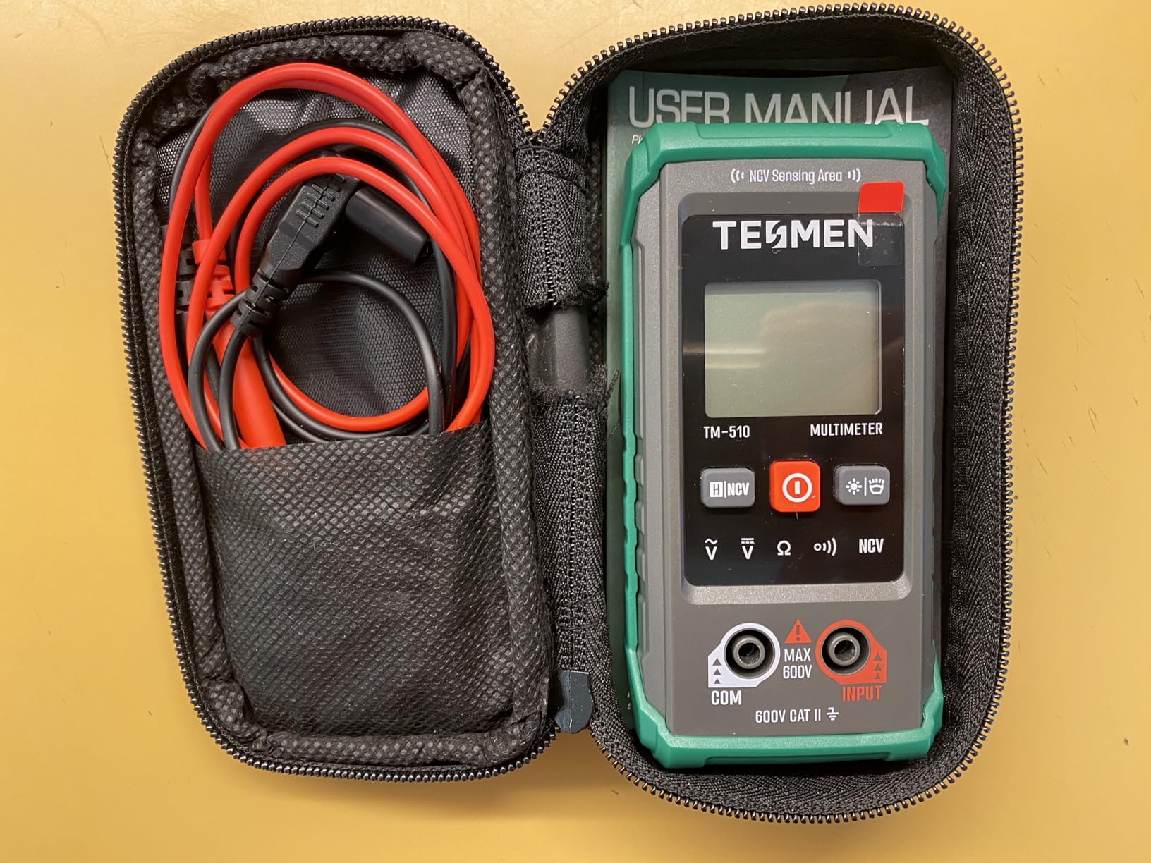 TM-510 Digital Multimeter, 4000 Counts, Smart Measurement, Auto-Ranging Voltmeter; Voltage Tester with Non-Contact Voltage Function, Measures AC/DC Voltage, Resistance, Continuity – Green customer photo 1