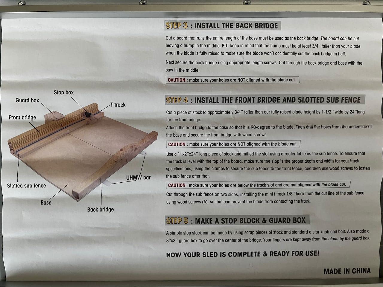SDSNTE DIY Crosscut Table Saw Sled Kit with Guide Booklet, 1 Pack customer photo 1