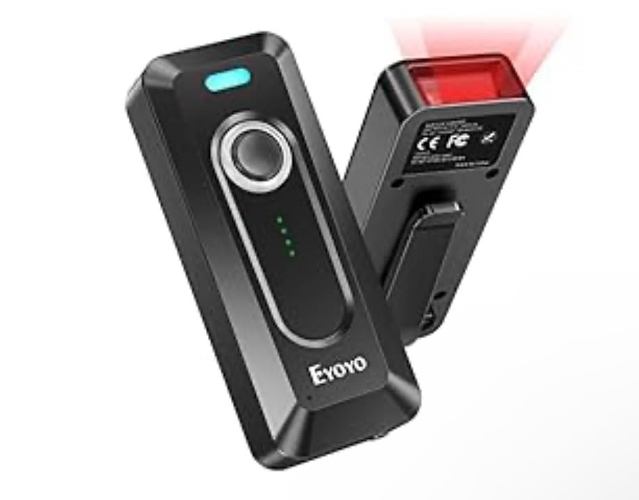 Eyoyo Portable Mini 2D QR Bluetooth Barcode Scanner Wireless with Clip customer photo 2