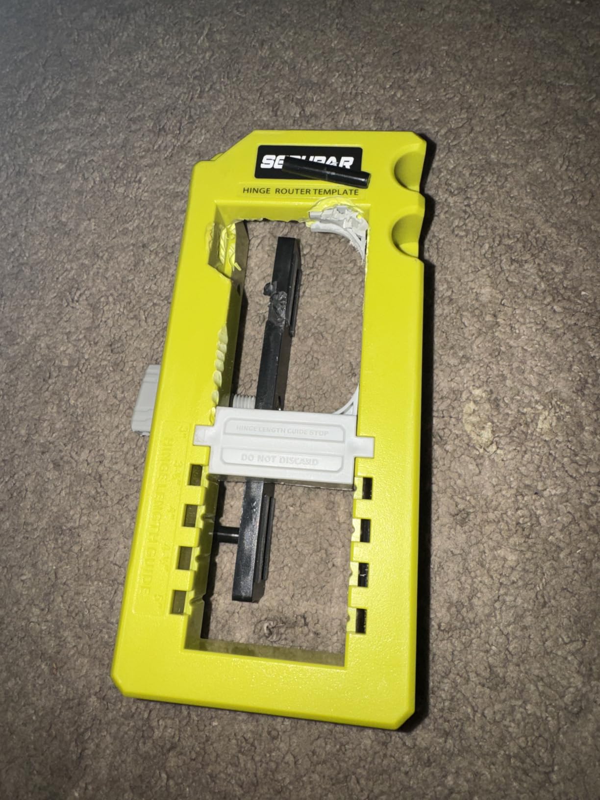 Door Hinge Jig, Door Hinge Mortiser, Router Template Fits for Door Hinges from 3” to 5” Length and Types of Square, Radius 1/4” or Radius 5/8”. customer photo 2