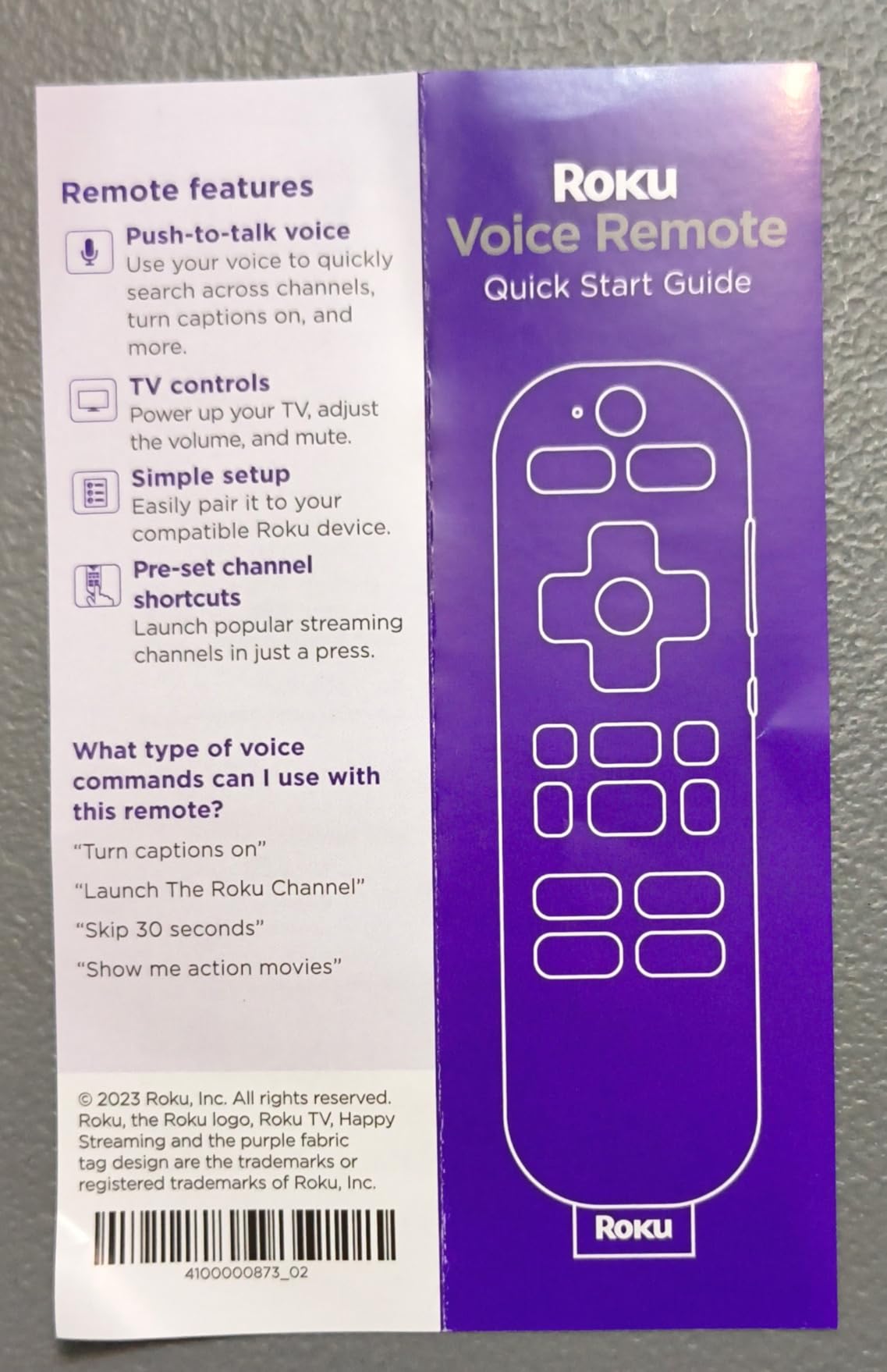 Roku Voice Remote, Replacement TV Remote Control | Voice Control, Simple Setup, & Pre-Set App Shortcuts - Compatible with Roku TV, Players, & Audio Devices customer photo 1
