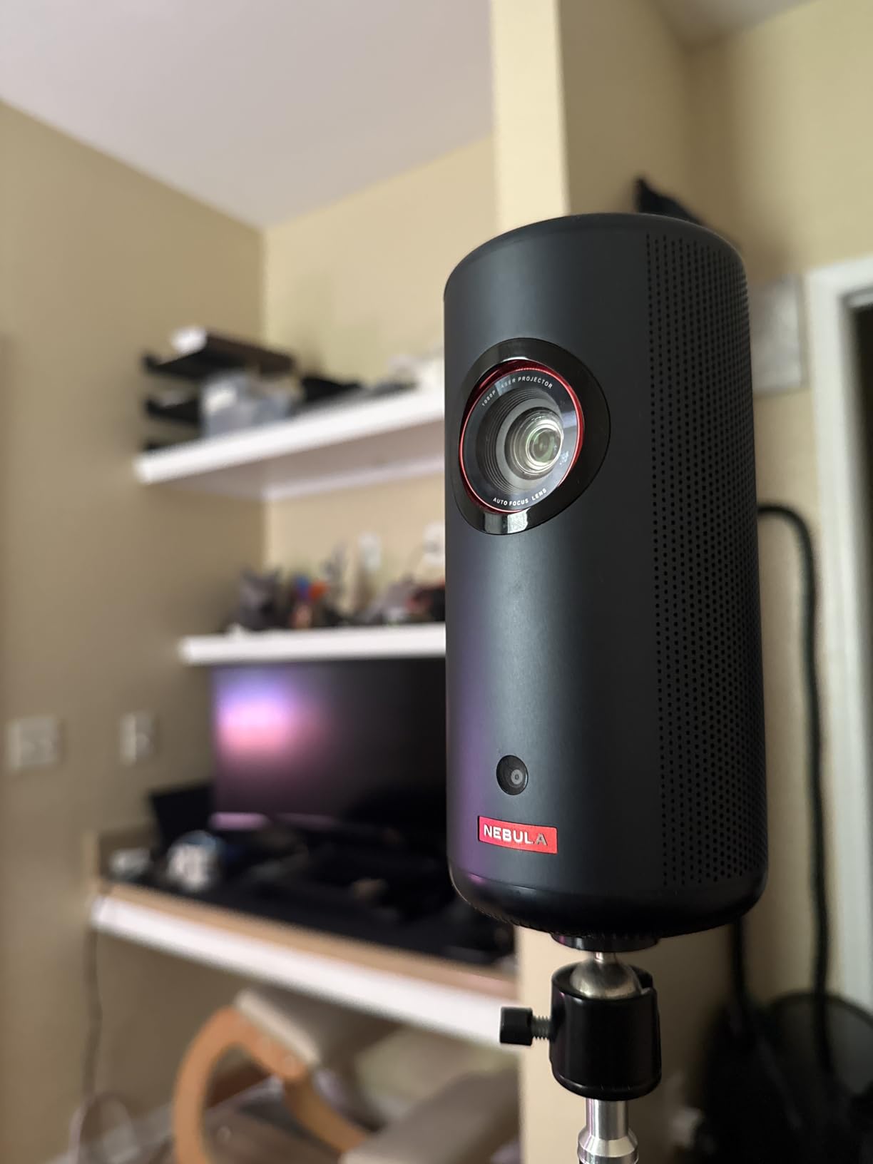 Nebula Anker Capsule 3 Laser 1080p, Smart, Wi-Fi, Mini Projector, Black, Portable Projector, Laser Projector, Autofocus, 120-Inch Picture, Built-in Battery, 2.5 Hours of Playtime (Renewed) customer photo 1
