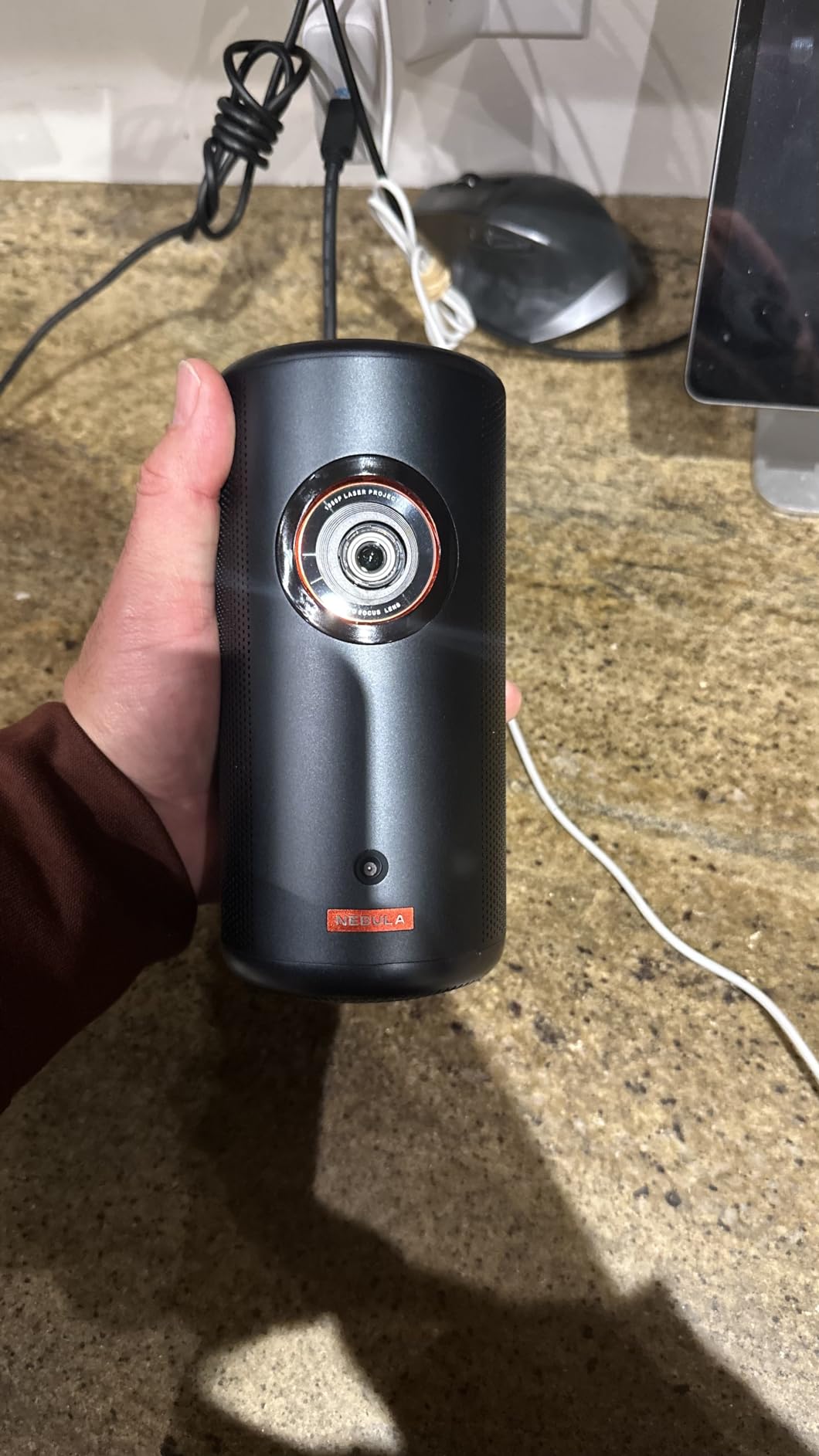 Nebula Anker Capsule 3 Laser 1080p, Smart, Wi-Fi, Mini Projector, Black, Portable Projector, Laser Projector, Autofocus, 120-Inch Picture, Built-in Battery, 2.5 Hours of Playtime (Renewed) customer photo 2