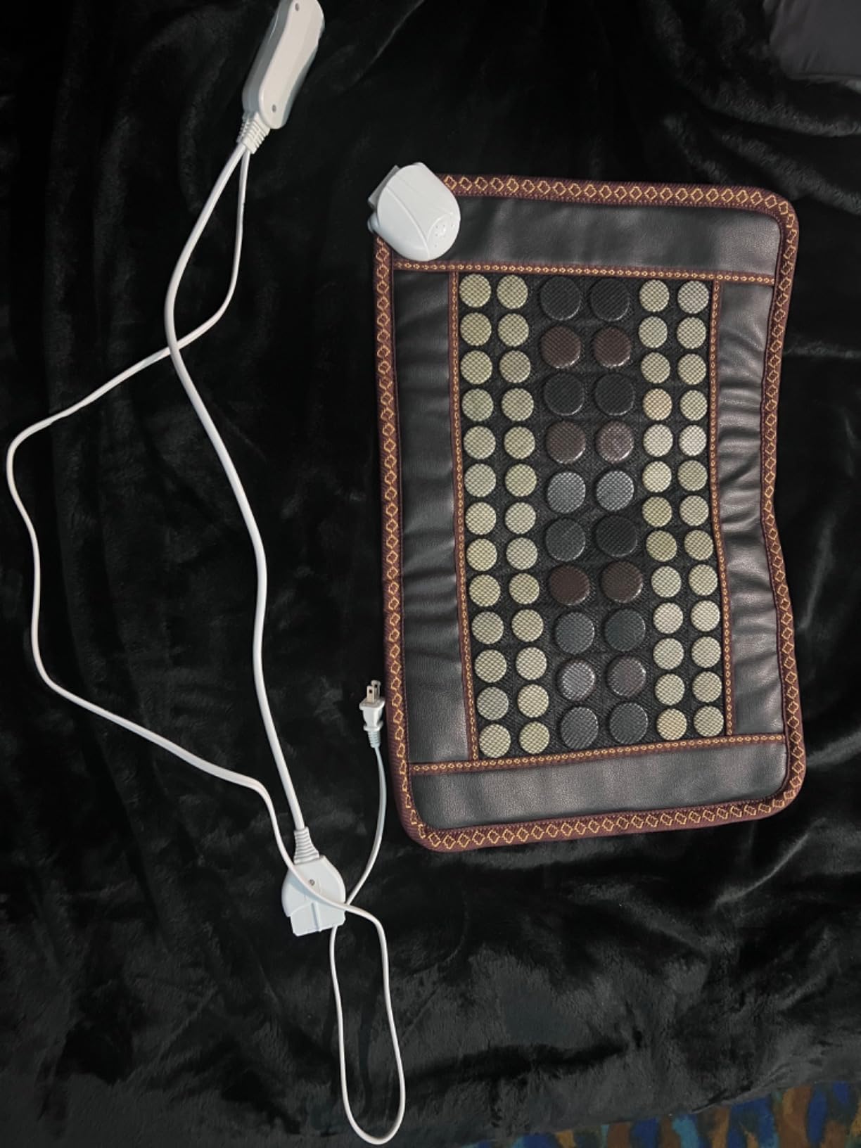 Far Infrared Heating Pad,Natural Jade and 2 Different Tourmaline Heating Pad,Electric Heating Pads for Back Neck Shoulders and Abdomen,Auto Shut Off Function,Christmas Gifts for Women Men 23.6