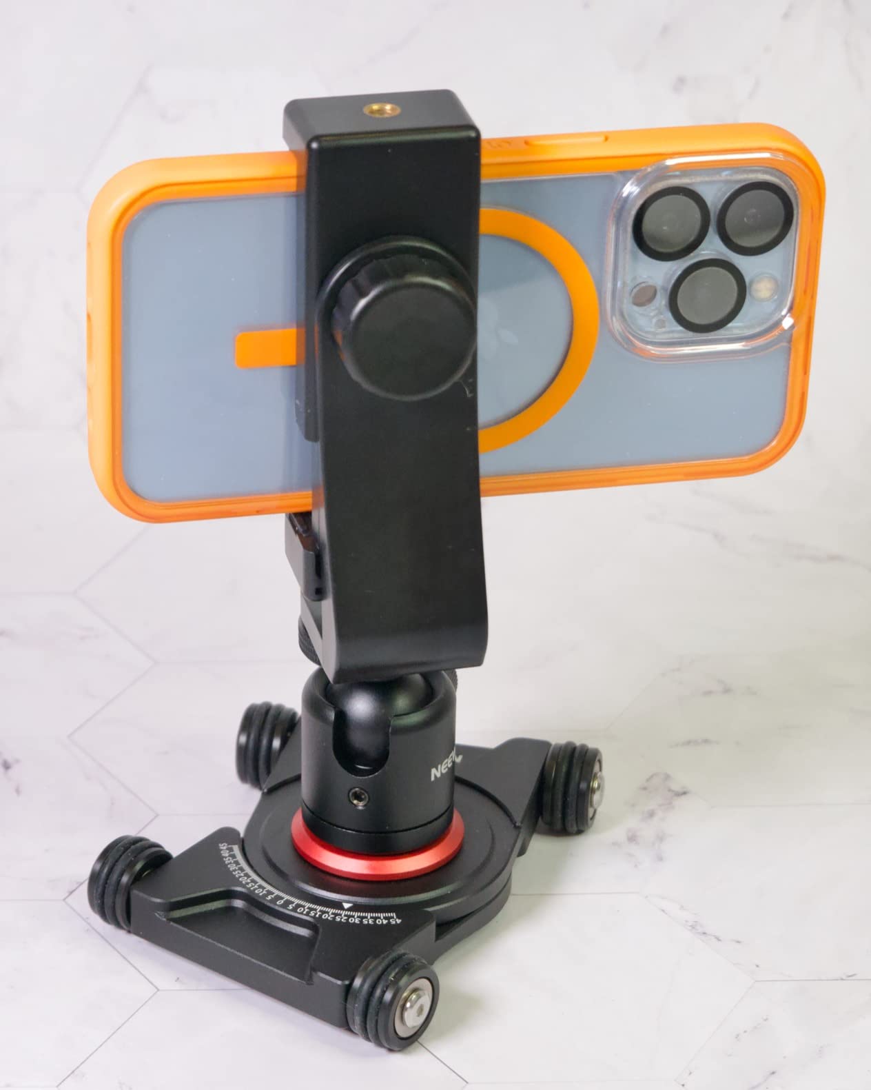 NEEWER Camera Slider Dolly with Ball Head & Phone Clamp, 4 Wheeled, SD001 customer photo 1