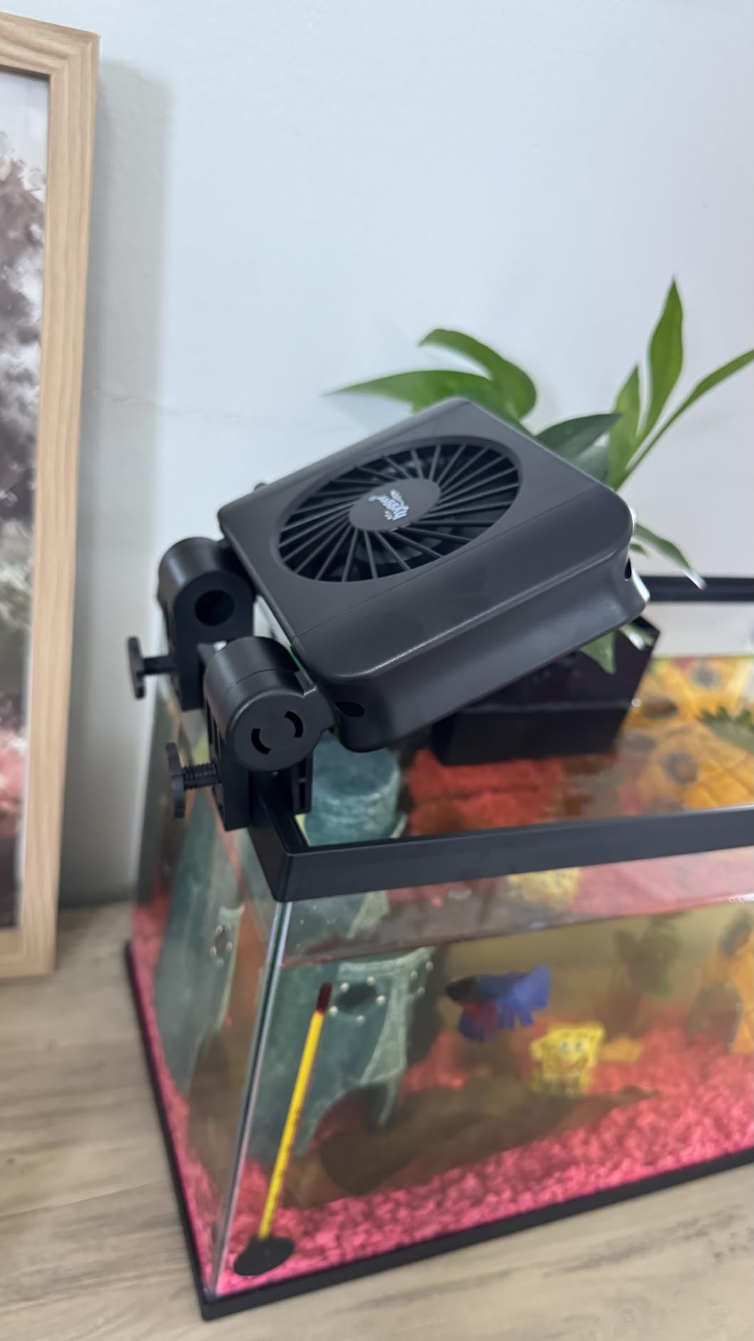 hygger Aquarium Chillers Fan, Quiet Fish Tank Cooling Fan Equipment with Adjustable Timer Speed Controller, Suitable for Freshwater Saltwater Tanks(1-Fan Head) customer photo 2
