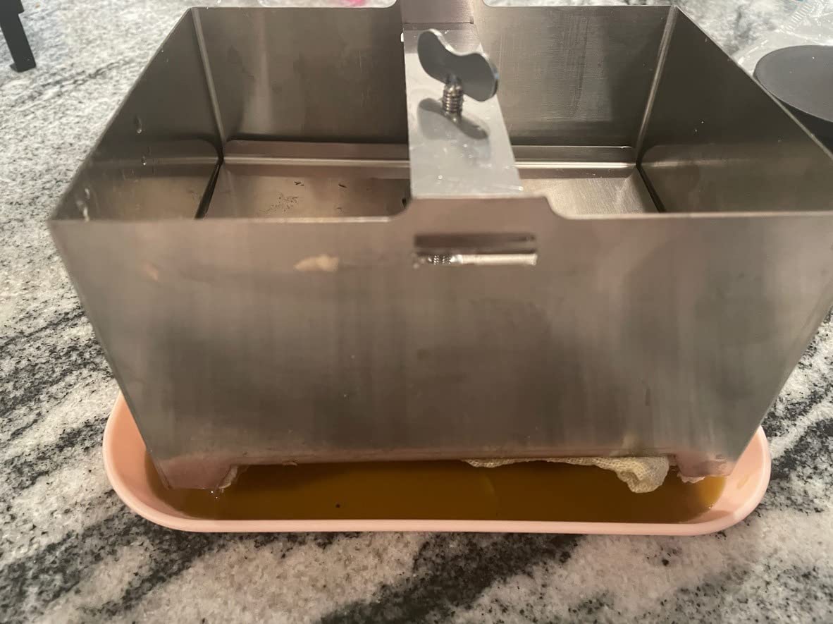 Tofu Press Stainless Steel Tofu Press & Paneer Maker - Cheese Press for Homemade Tofu, Paneer, Vegan Cheese - Heavy Duty Easy-to-Use Kitchen Tool with Adjustable Pressure BPA Free (Dishwasher Safe) customer photo 1