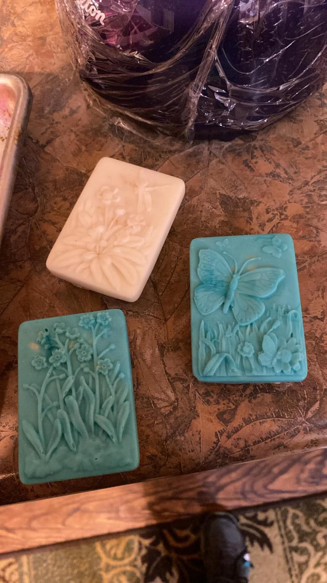 Soap Molds Silicone 3D Rectangular Flower Pattern Silicone Molds customer photo 1