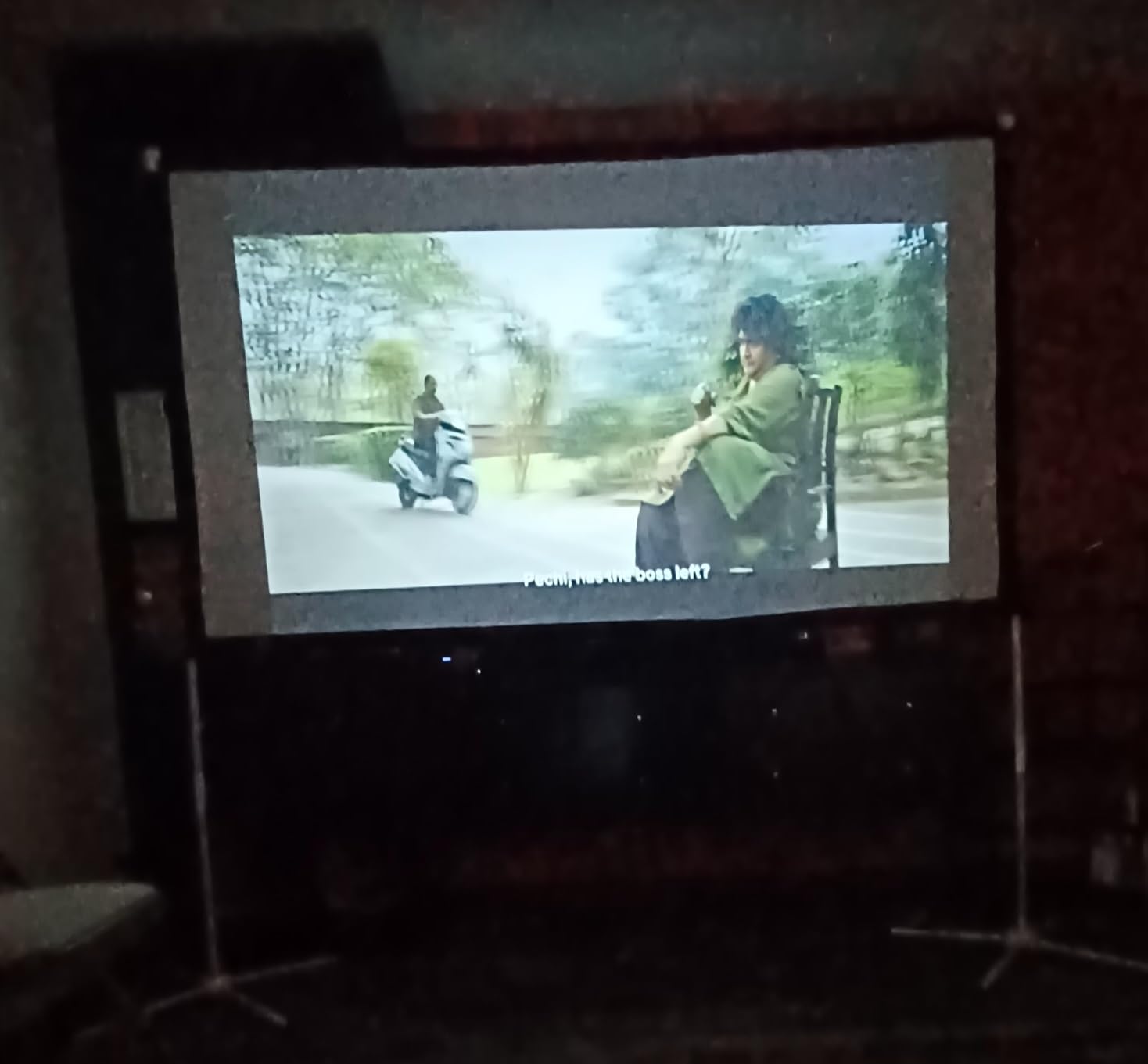 Portable Projector Screen with Stand Outdoor: Camping Projection Screen 80 inch 4K Movie Screen for Home Backyard Indoor 16:9 HD Night customer photo 1