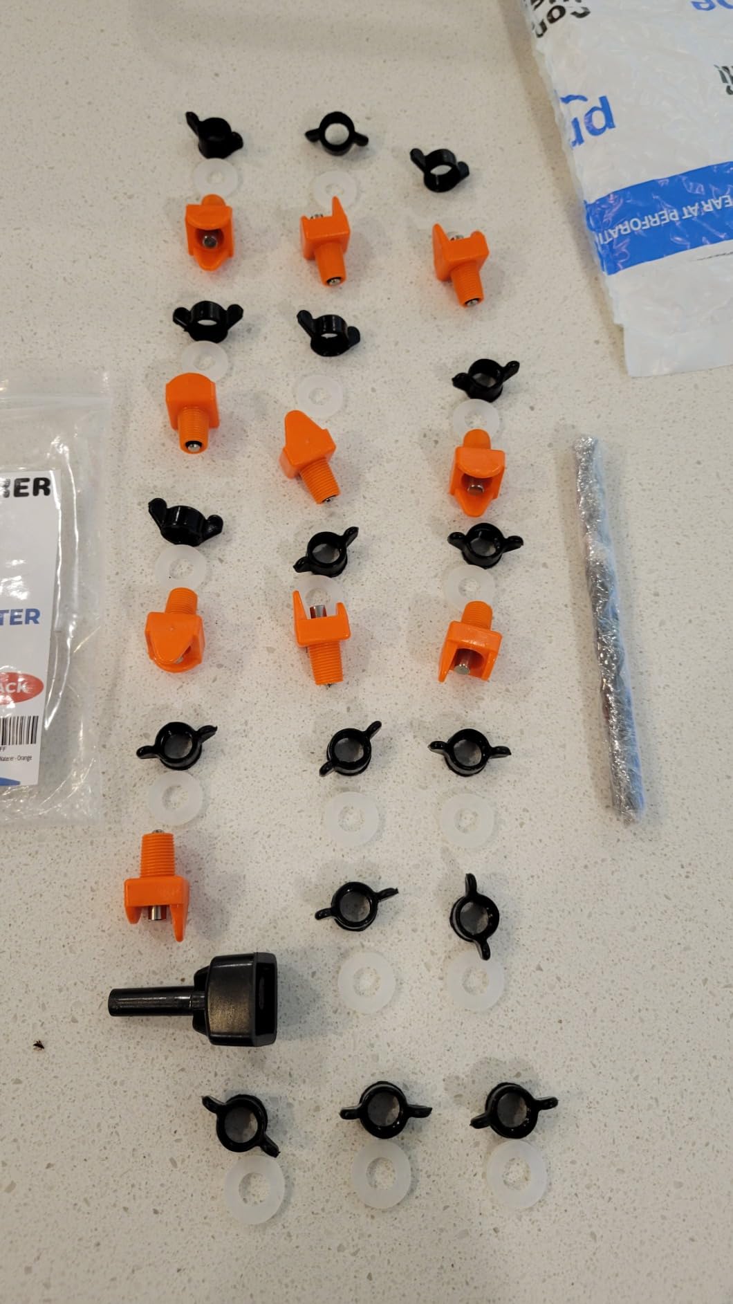 Lil'Clucker Horizontal Chicken Waterer Nipples, Pack of 15 Chicken Nipple Waterer with Drill Bits, Easy Install Automatic Chicken Waterer System, No Leak Chicken Water Feeder, Poultry Waterer - Orange customer photo 2
