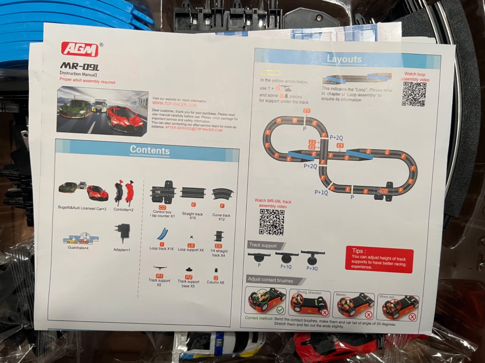 AGM MASETCH High Speed Series Tram Dual Track Set, Track with 4 Vehicles Official Licensed Slot car Racing, Comes with 2 Hand Controls and Track Parts and a Lap Counter. customer photo 1