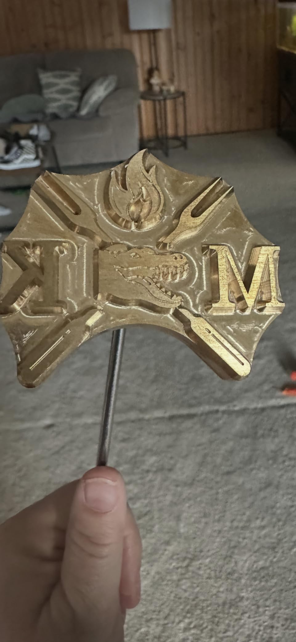 Custom Electric Branding Iron for Wood - Personalized Logo Wood Burning Stamp Tools with Handle, for Woodworking and Crafts 1 inch customer photo 1