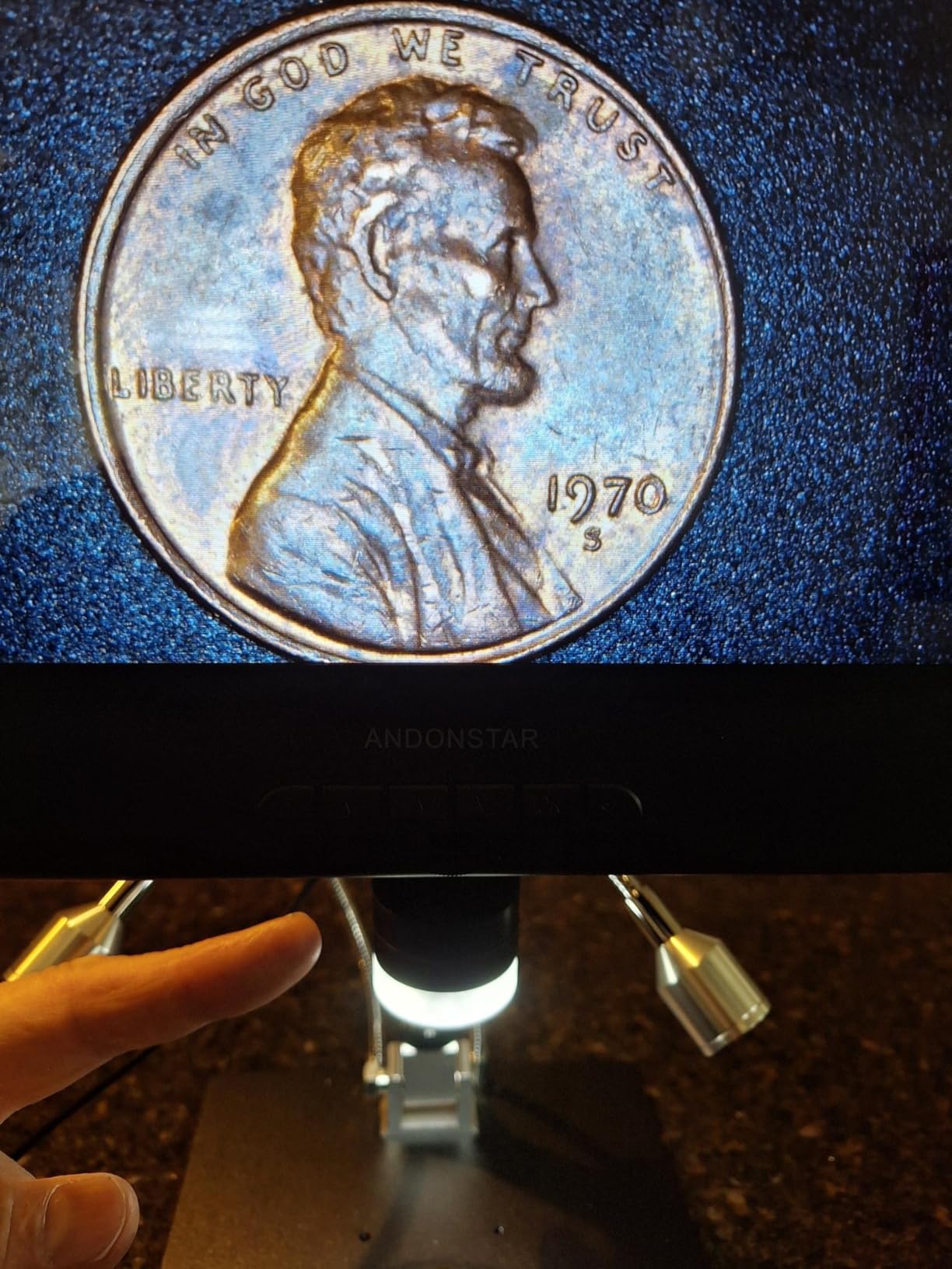 Andonstar AD210 10.1 Inch LCD Digital Microscope for Soldering, Coin customer photo 1
