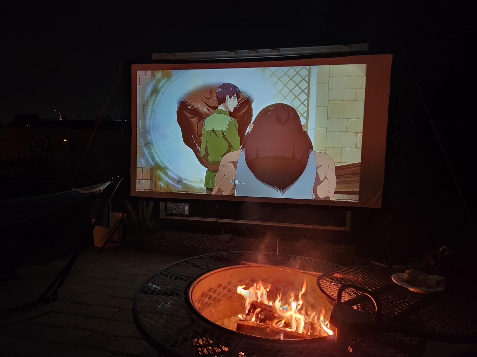 Wootfairy 100inch Projector Screen with Stand Small Portable Indoor Outdoor customer photo 1