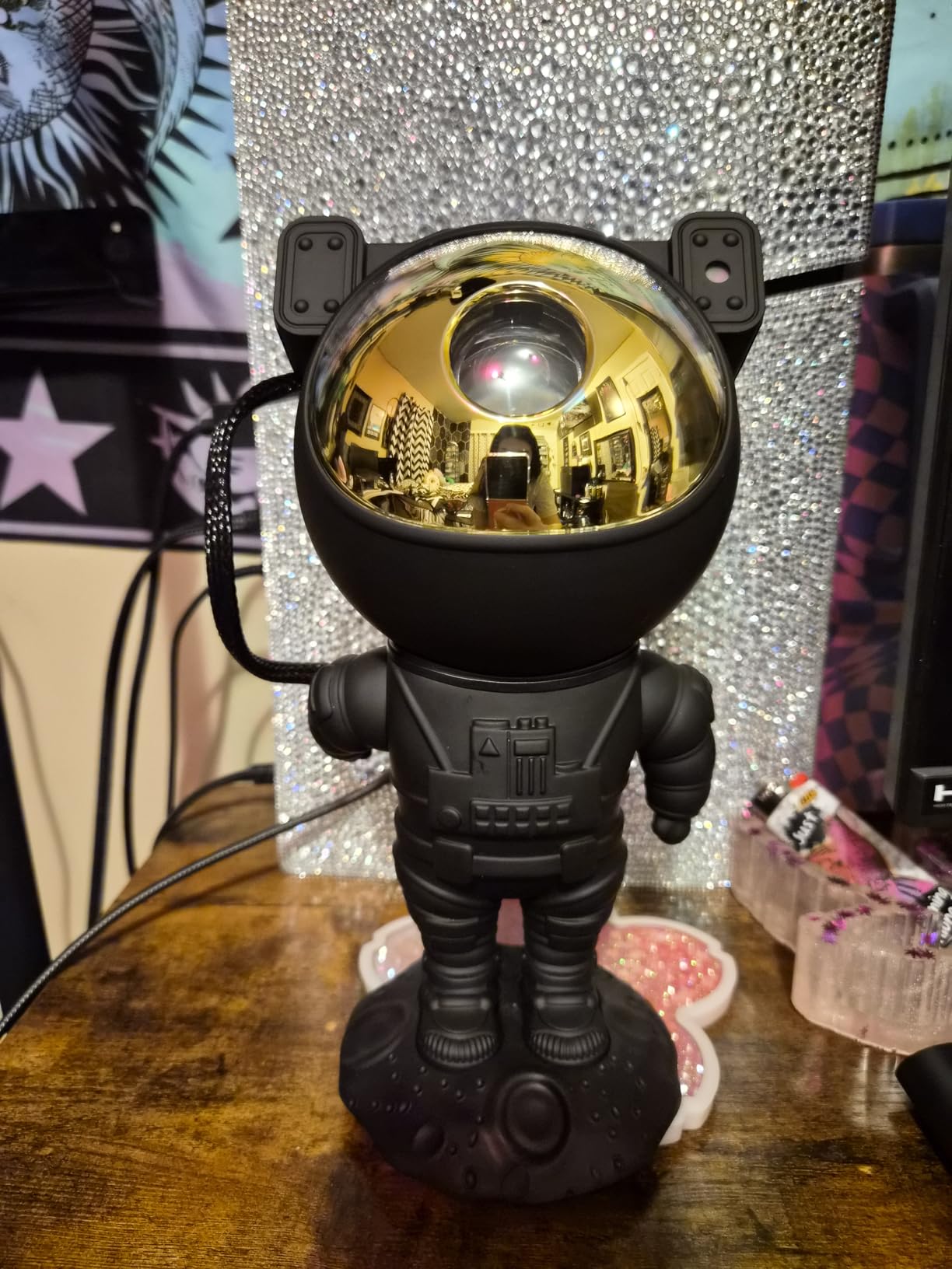 SFOUR Astronaut Galaxy Projector Night Light, Lights for Bedroom, Kids Room Decor Aesthetic, Adjustable Head Angle, Gift for Kids Adults Home Party Ceiling Decor, Christmas Gift customer photo 1