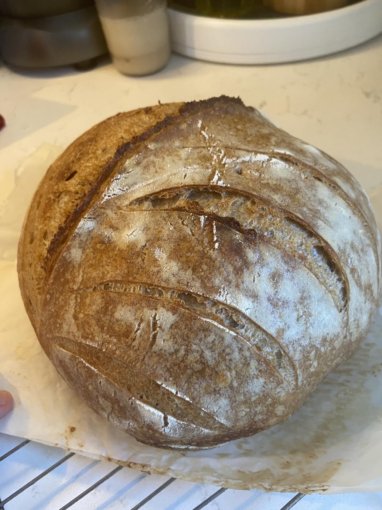 KNEADACE Pro Sourdough Bread Starter Kit - 34 oz Large Capacity Sourdough Starter Jar with 5 unique features for the perfect sour dough bread & sourdough starter kit - sourdough supplies (KA06) customer photo 2