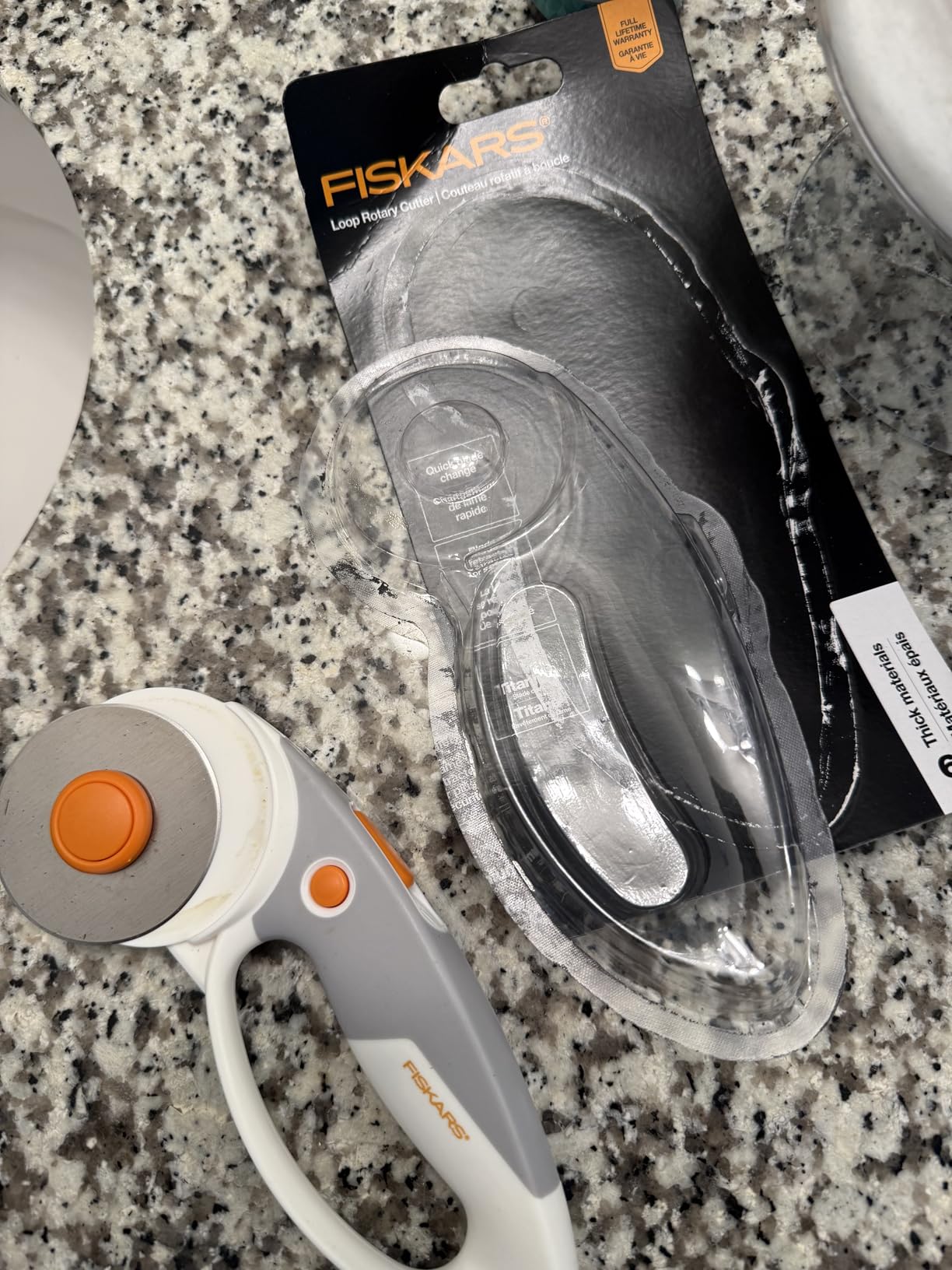 Fiskars 60mm Loop Titanium SoftGrip Rotary Cutter for Fabric & Sewing customer photo 2