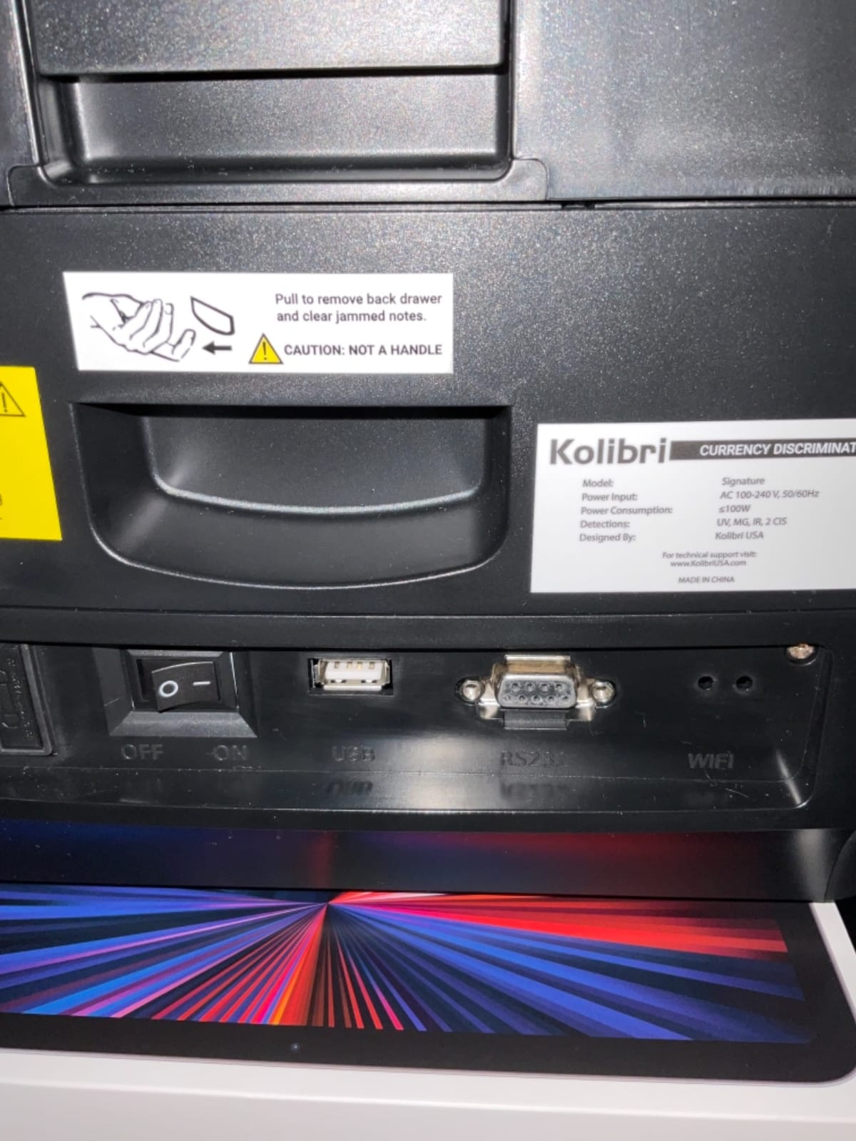 KOLIBRI Money Counter Machine I 4.5 TFT Display I Business Grade I Advanced IR/UV/MG/MT/DD/HLF Detection I Mixed Denomination (USD) I 1,200 Notes/Min I 3-Year Warranty I KBR-1500 V2 customer photo 1