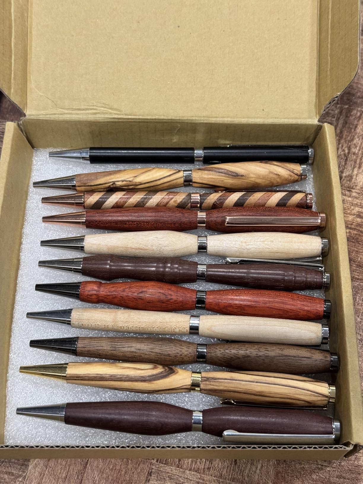 BRW 10-Pack 7mm Slimline Pen Kits for Woodturning & Pen Making, 5 Finishes customer photo 2