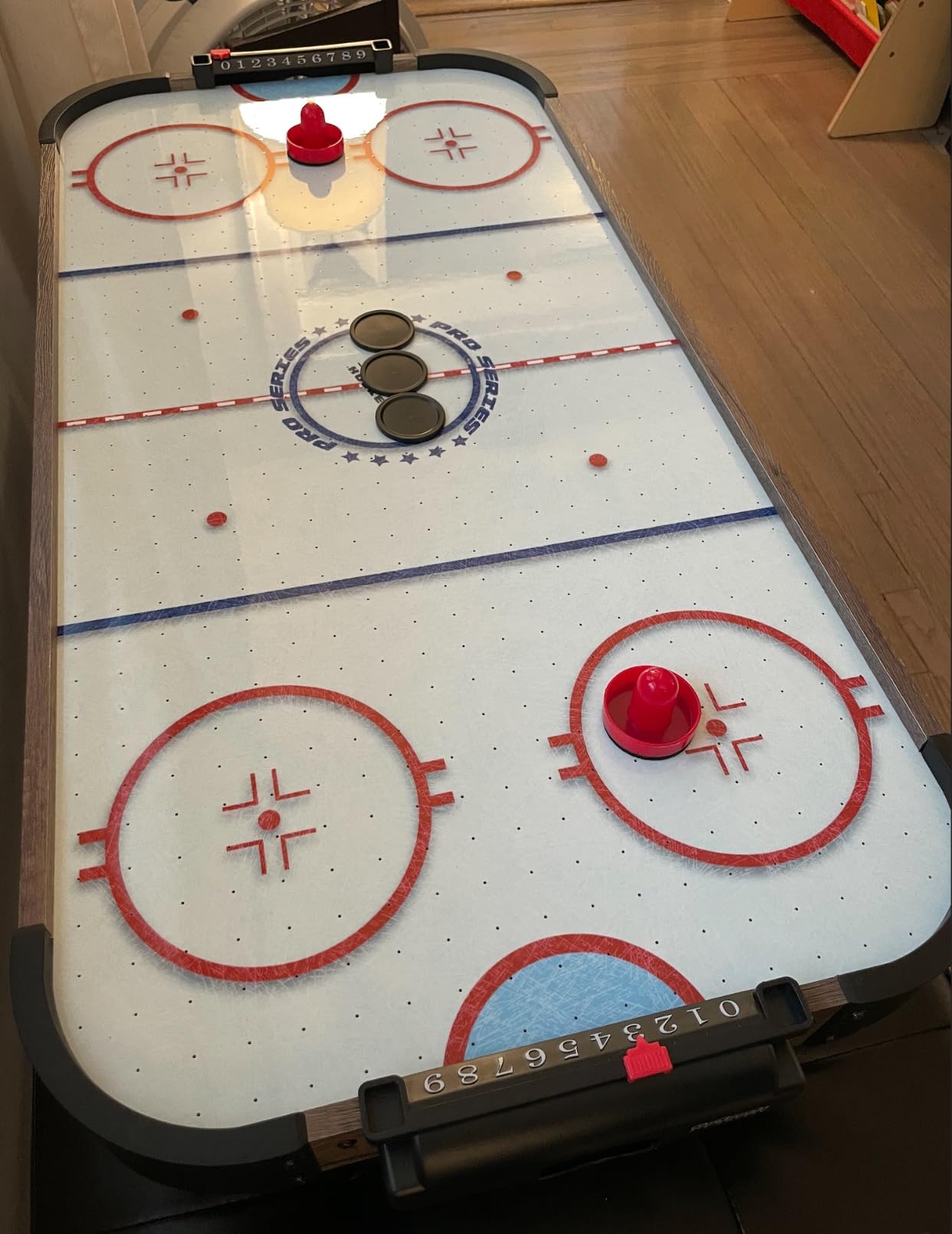 GoSports 40 Inch Table Top Air Hockey Game for Kids - Oak customer photo 1