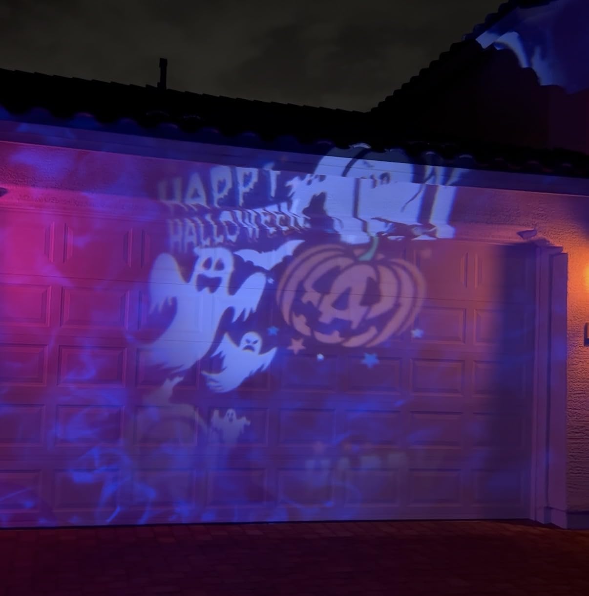 Brighter Halloween Decorations Projector Lights, 2026 Upgraded Holiday Projectors, Christmas Projector with 19 HD Replaceable Slides (Ocean Wave & Patterns), Waterproof Halloween Projector Light Show customer photo 2