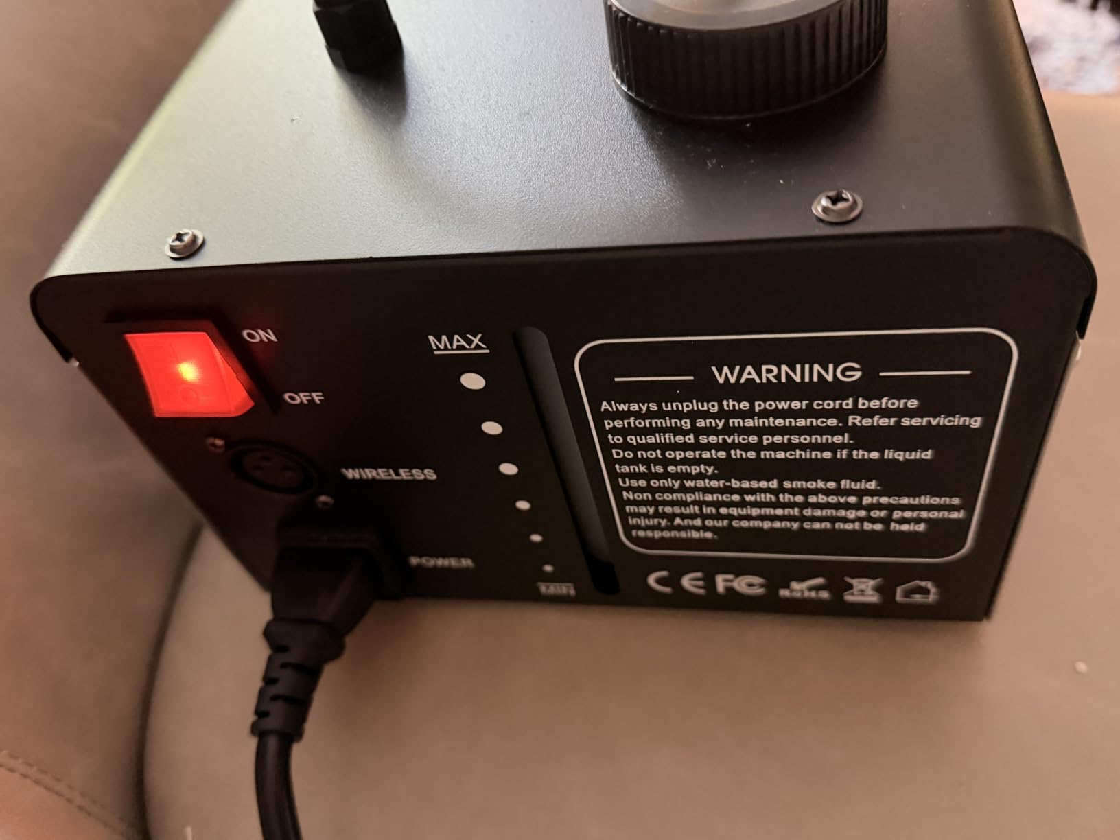Fog Machine Halloween Outdoor 1200W with 18 LED Lights, Smoke Machine Fog customer photo 1