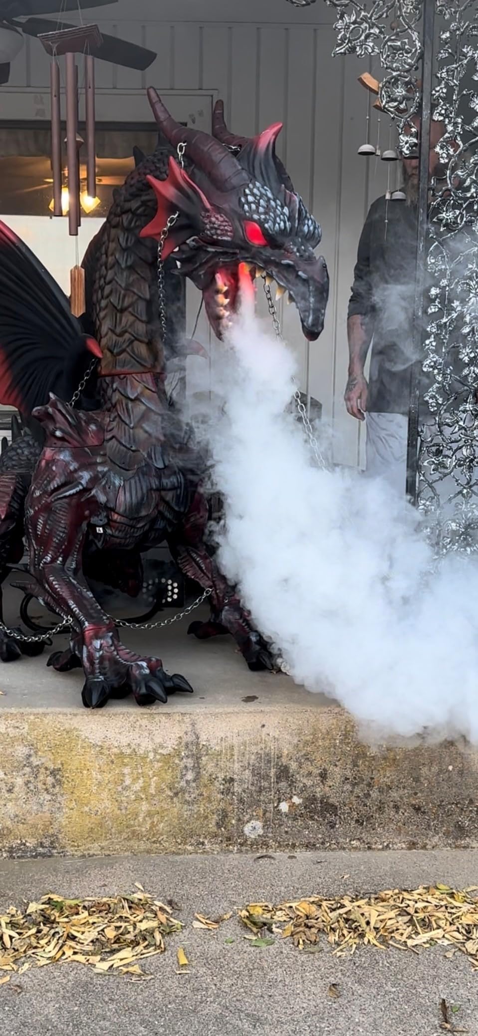 Fog Machine Halloween Outdoor 1200W with 18 LED Lights, Smoke Machine Fog customer photo 2