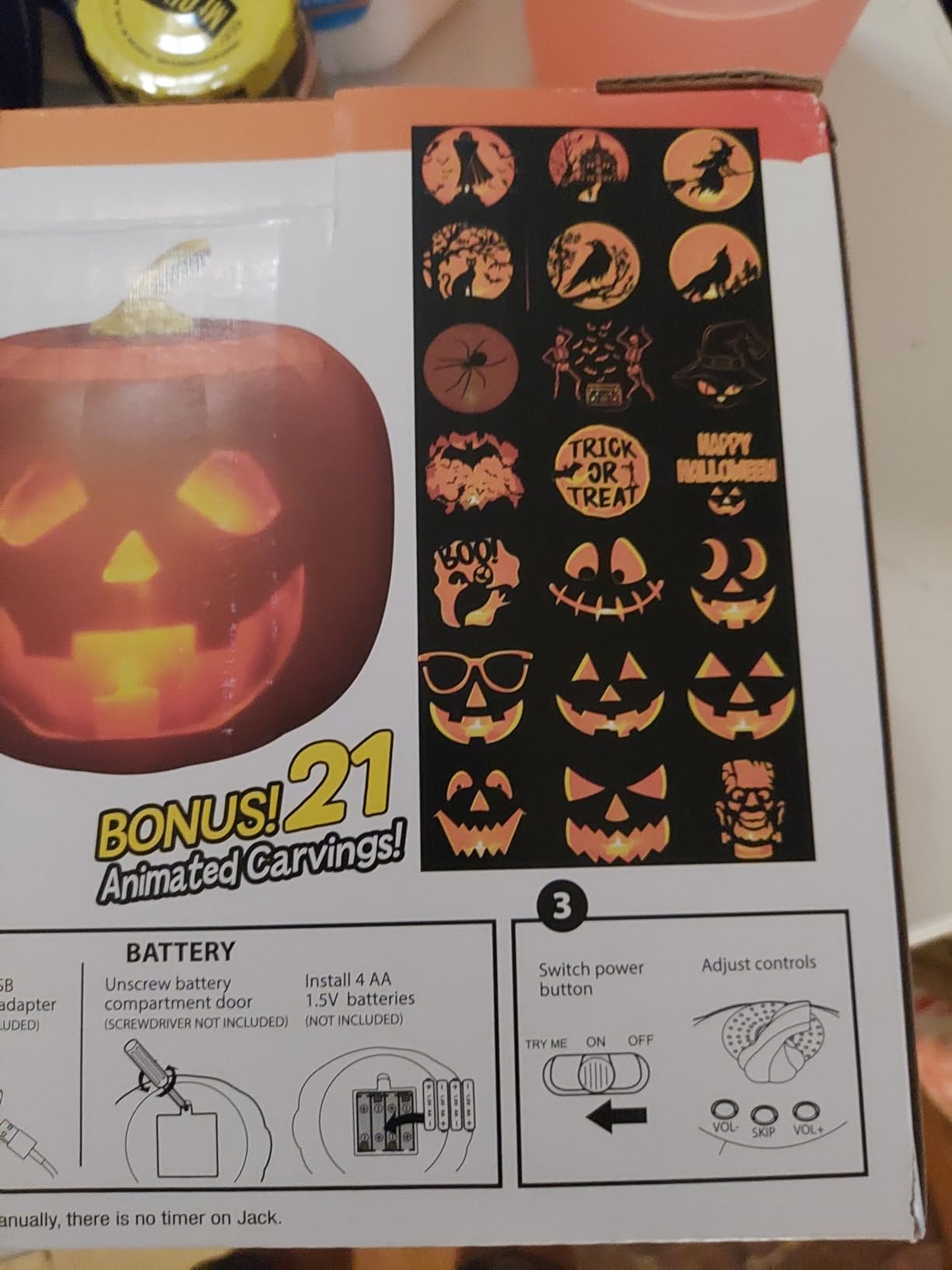 Jabberin' Jack Talking Animated Pumpkin with 8 Inch Screen and Built-in Projector + Speaker customer photo 1