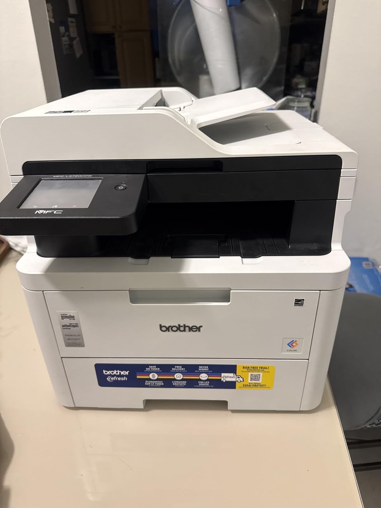 Brother MFC-L3720CDW Wireless Color Laser Printer, Scanner, Copier, Fax, Auto Duplex, 250-Sheet Capacity customer photo 2