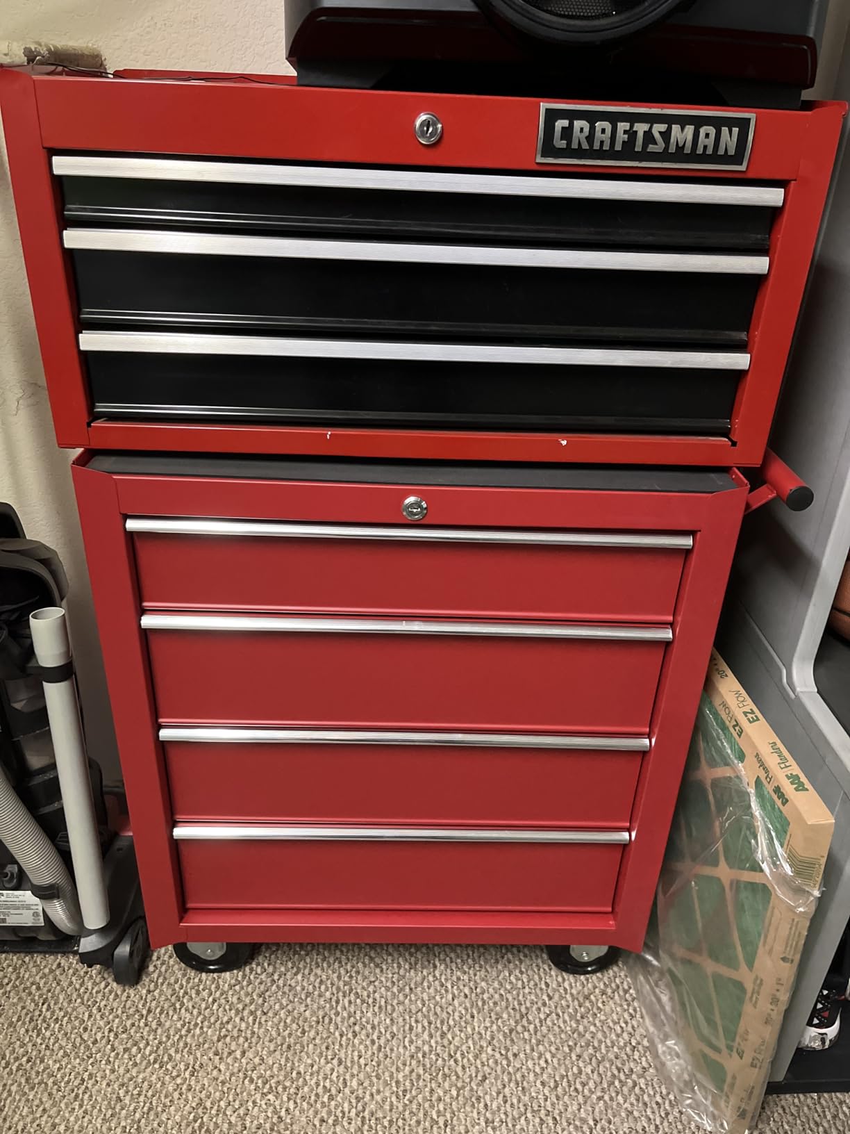 Winado 4 Drawer Rolling Tool Cabinet, Lockable Steel Tool Chest, Black customer photo 2